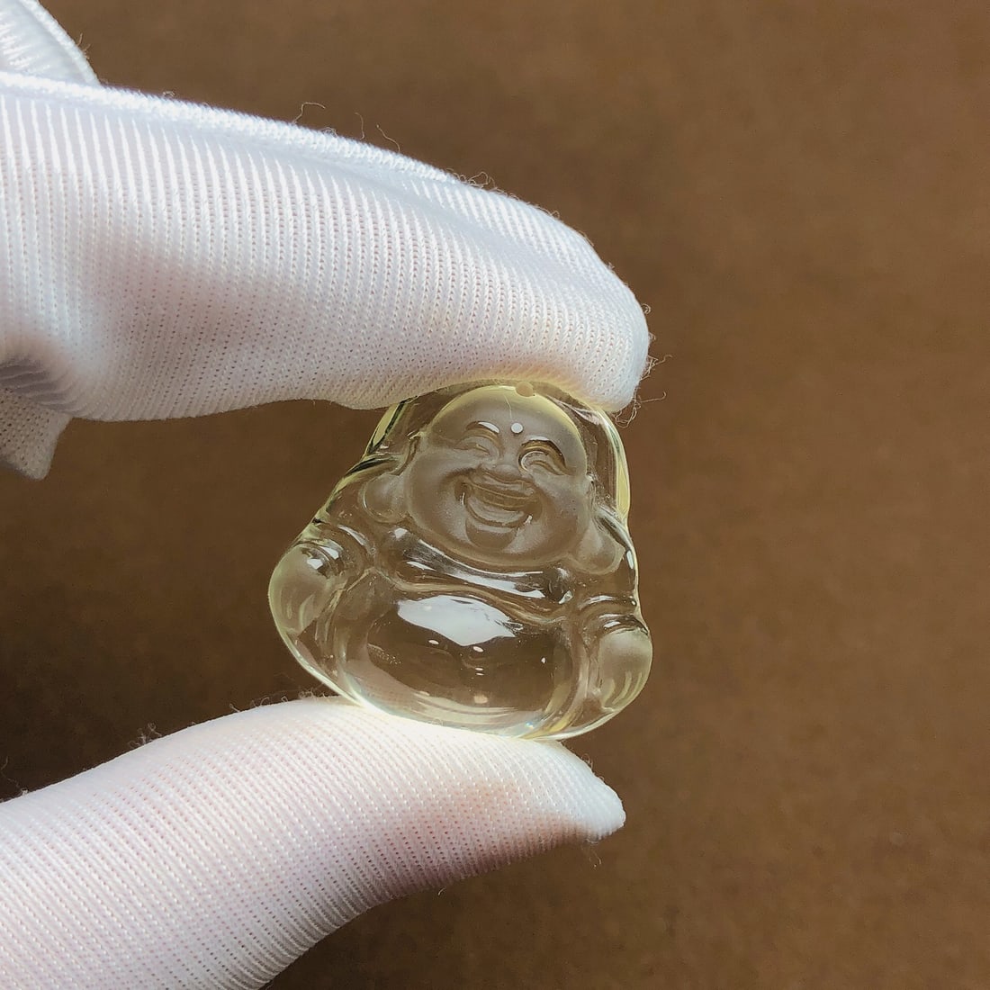 An Exquisite Crystal Maitreya Buddha Pendant - 2