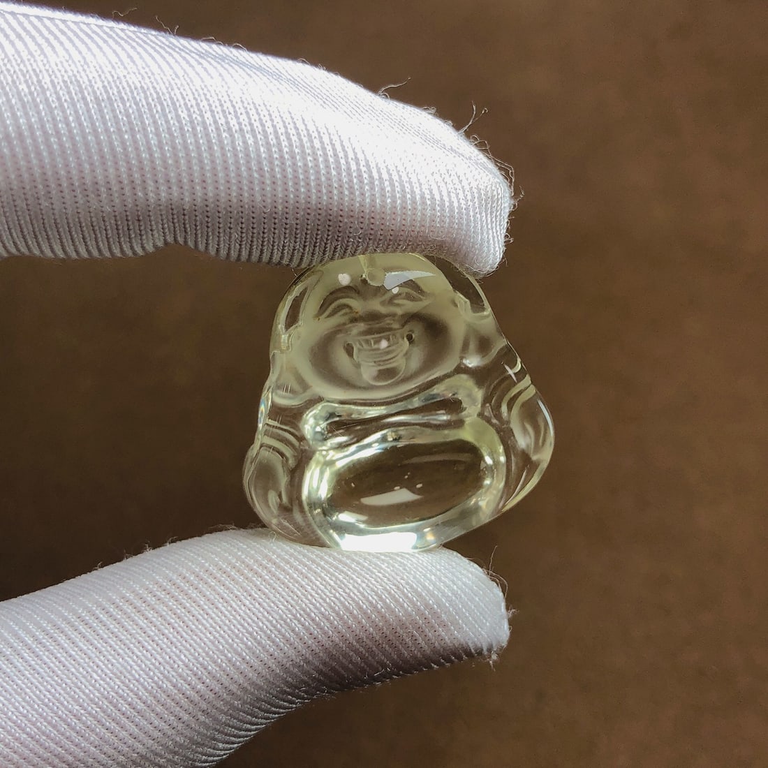 An Exquisite Crystal Maitreya Buddha Pendant - 3