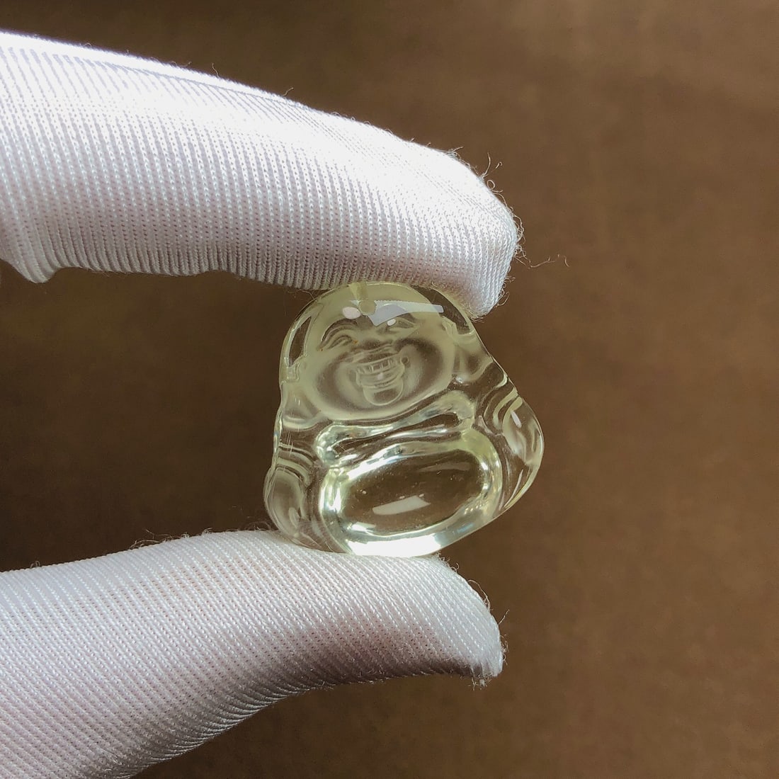 An Exquisite Crystal Maitreya Buddha Pendant - 4