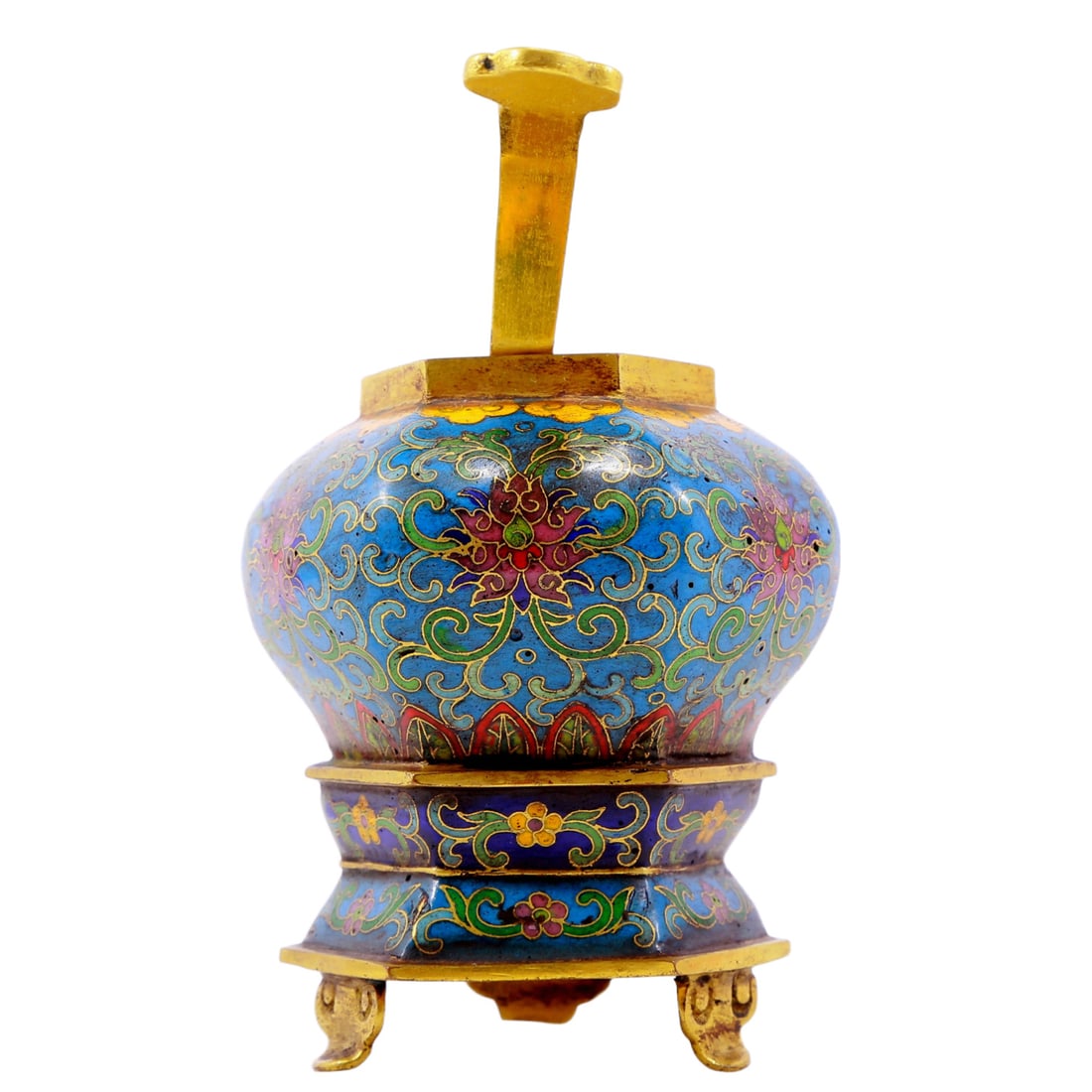 An Exquisite Cloisonne 'Scrolling Lotus' Water Pot - 2