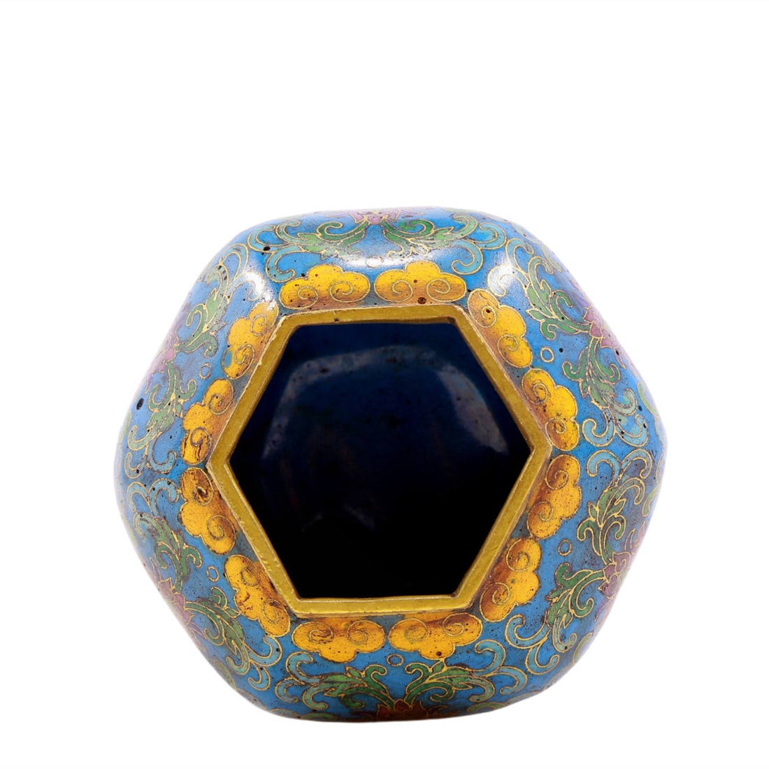 An Exquisite Cloisonne 'Scrolling Lotus' Water Pot - 6