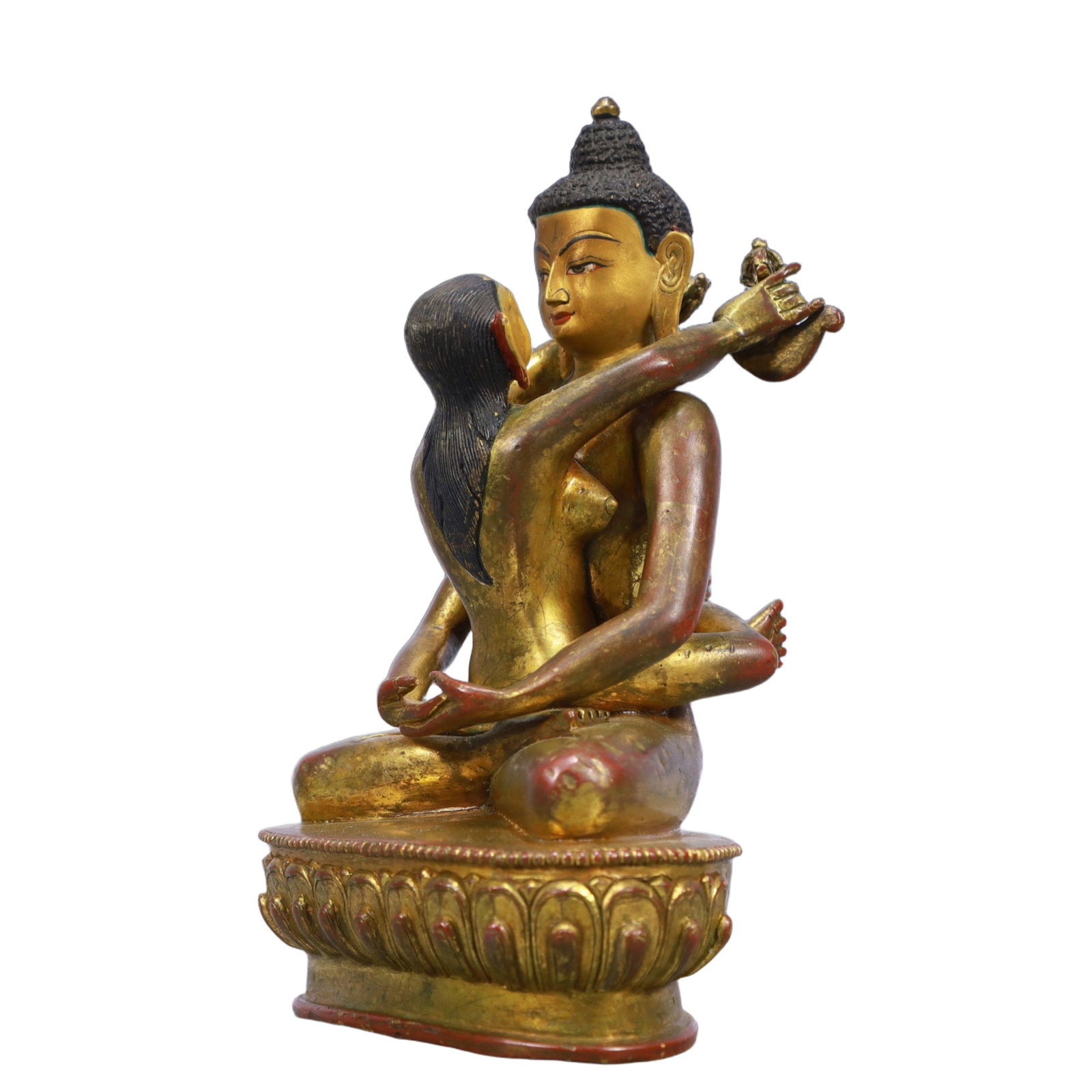 A Solemn Gilt Bronze Statue of Mandkesvara - 4