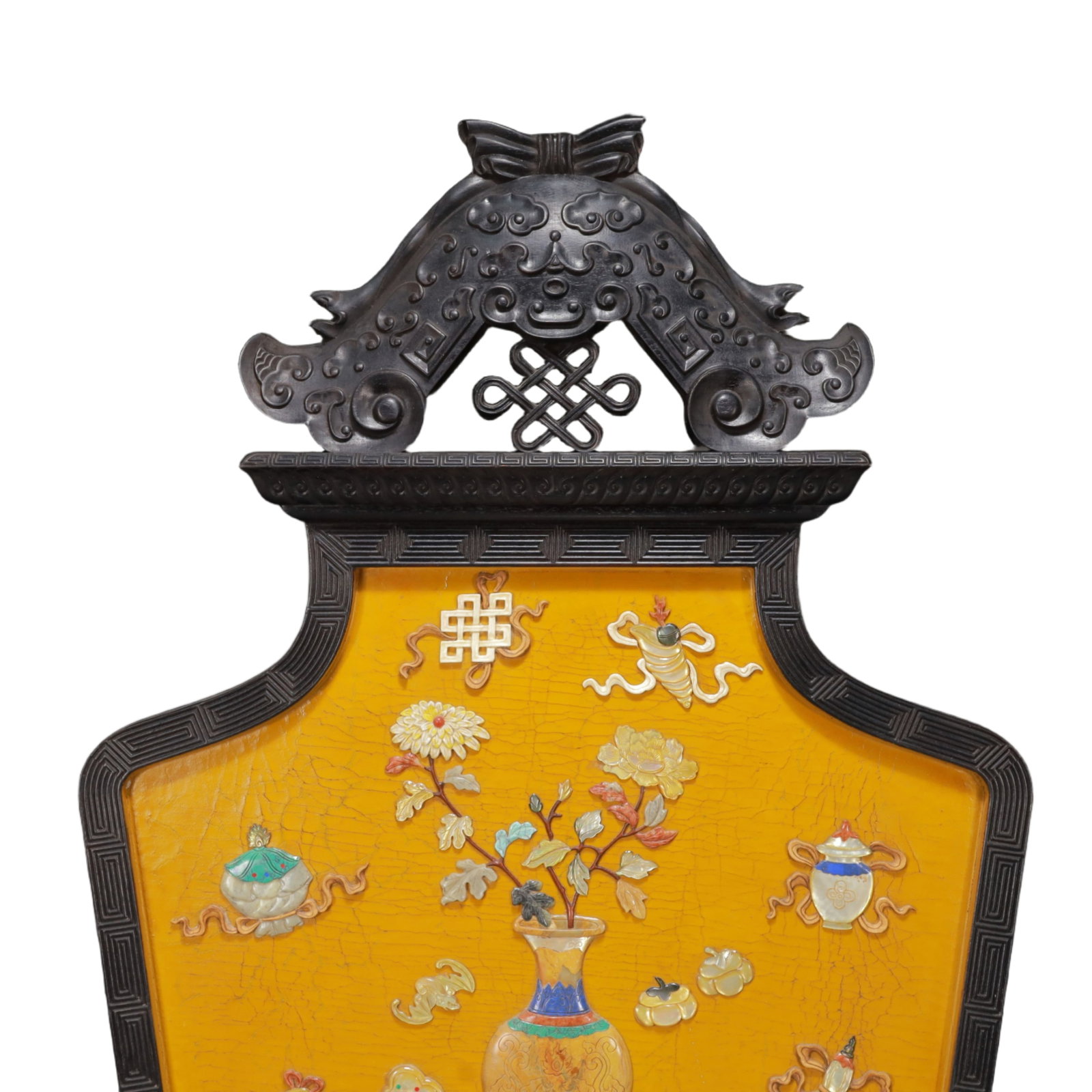 A Exquisite A pair of Zitanwood Inlaid Gems Eight Treasures Pattern Flower Pattern Beast-Face Pat... - 3