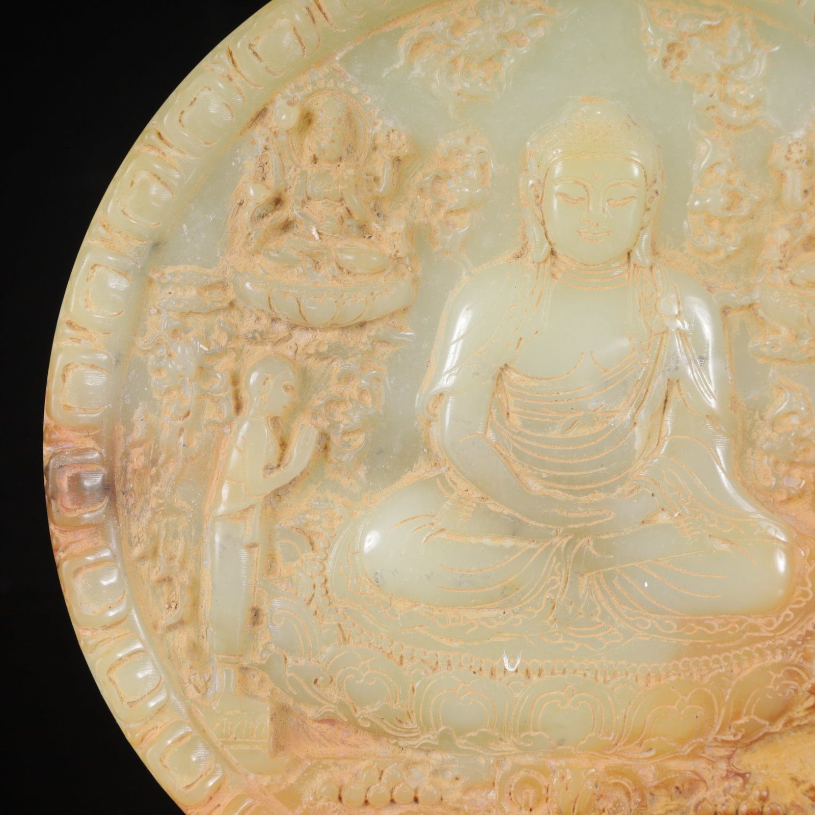 An Exquisite White Jade Statue of Sakyamuni Jade Pendant,with Poem - 3