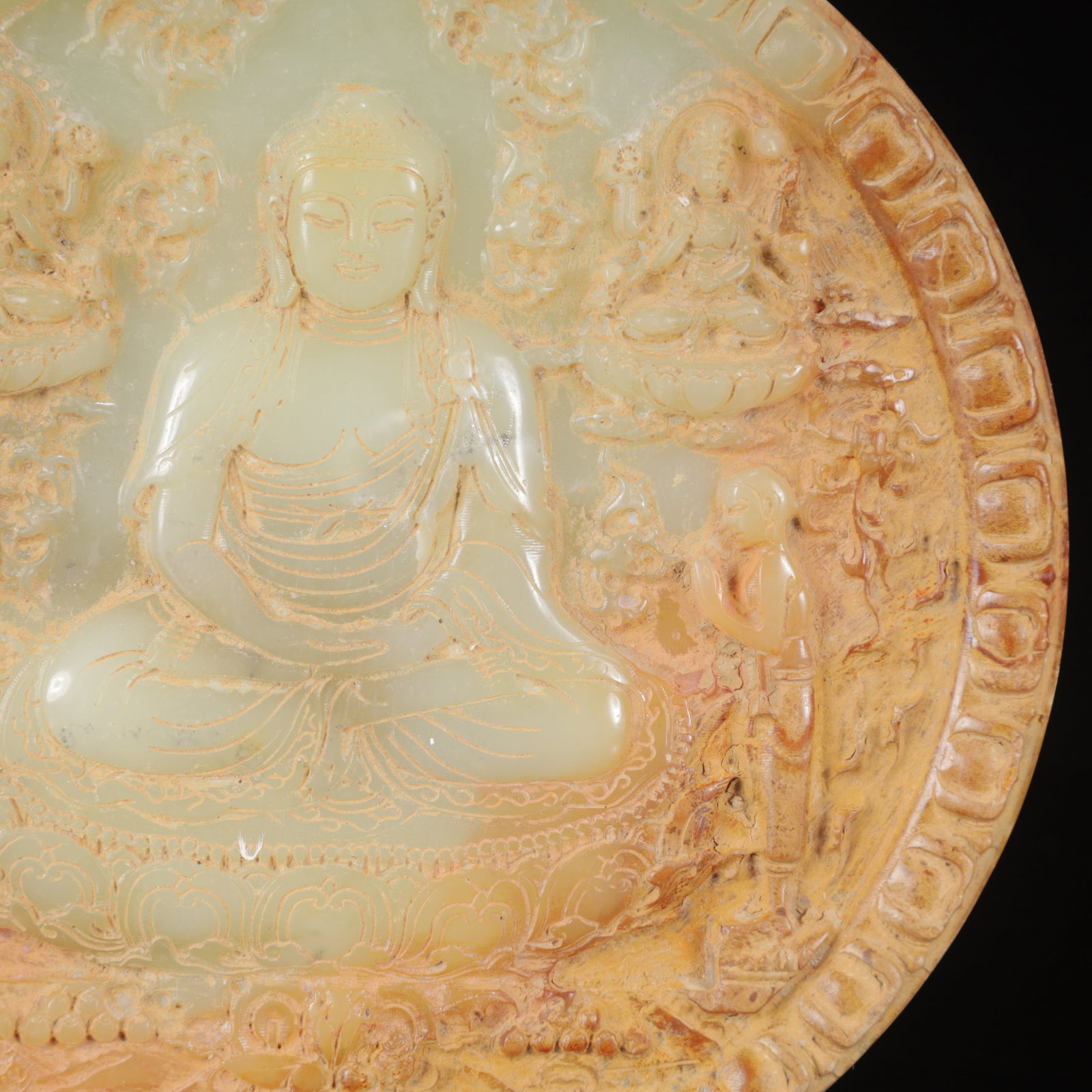 An Exquisite White Jade Statue of Sakyamuni Jade Pendant,with Poem - 4