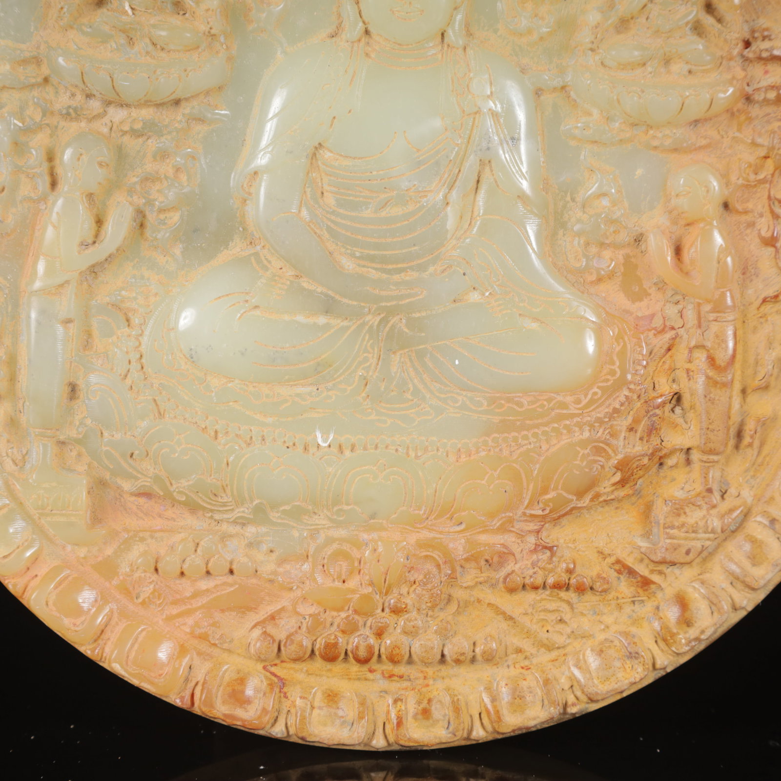 An Exquisite White Jade Statue of Sakyamuni Jade Pendant,with Poem - 5