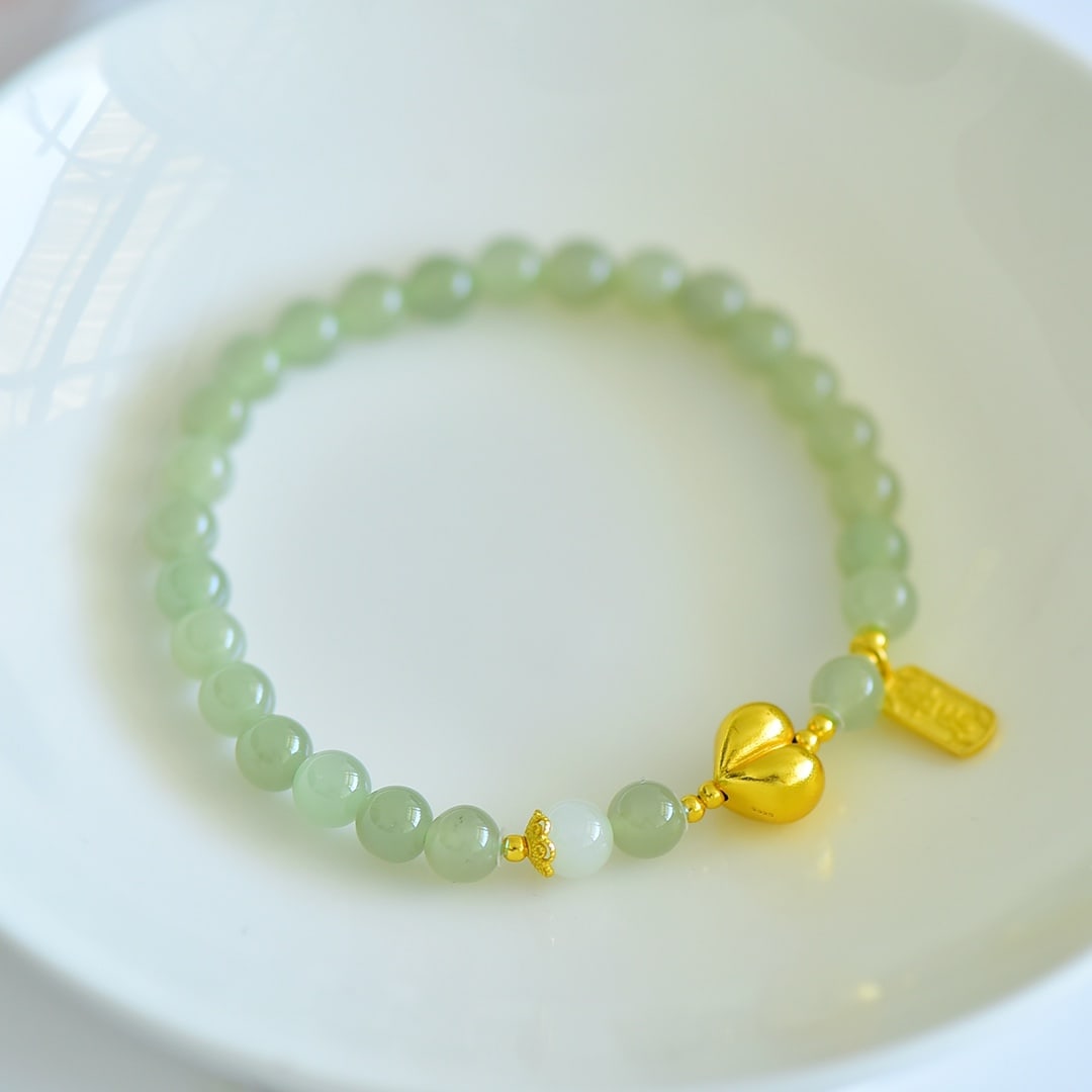 An Exquisite Greenish Jade Bracelets - 2