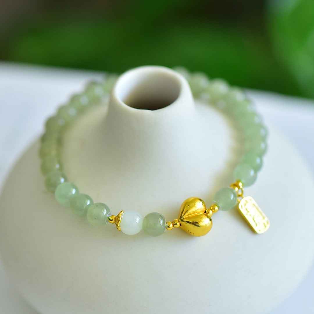 An Exquisite Greenish Jade Bracelets - 4