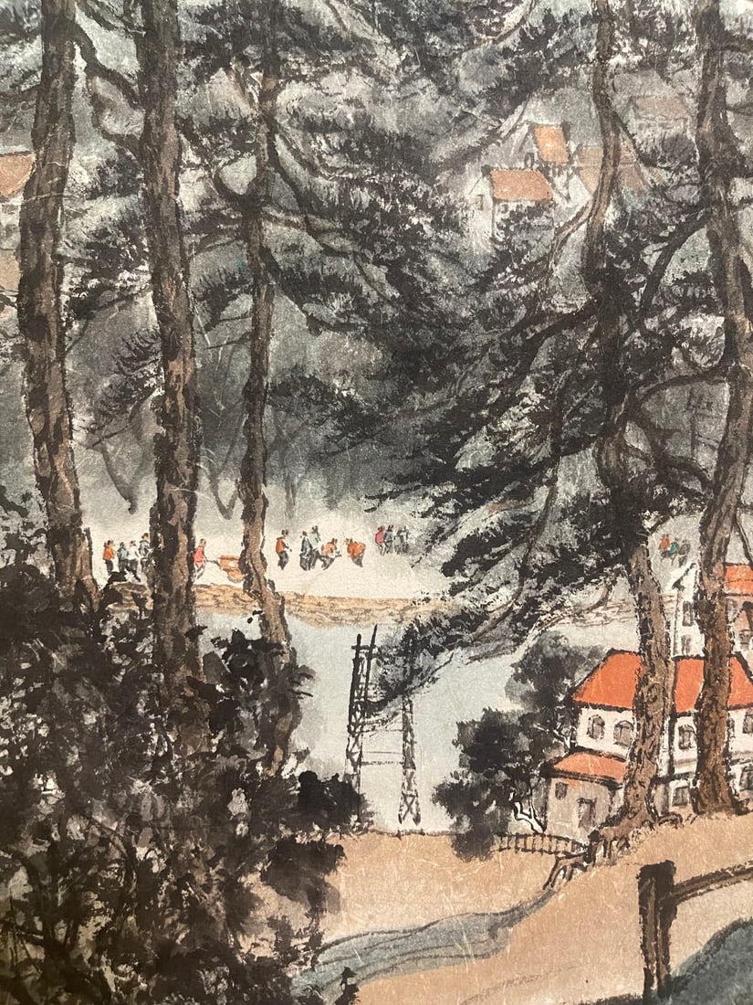 A Chinese Vertical Scroll Ink Painting of Landscape on Paper,Fu Baoshi - 5