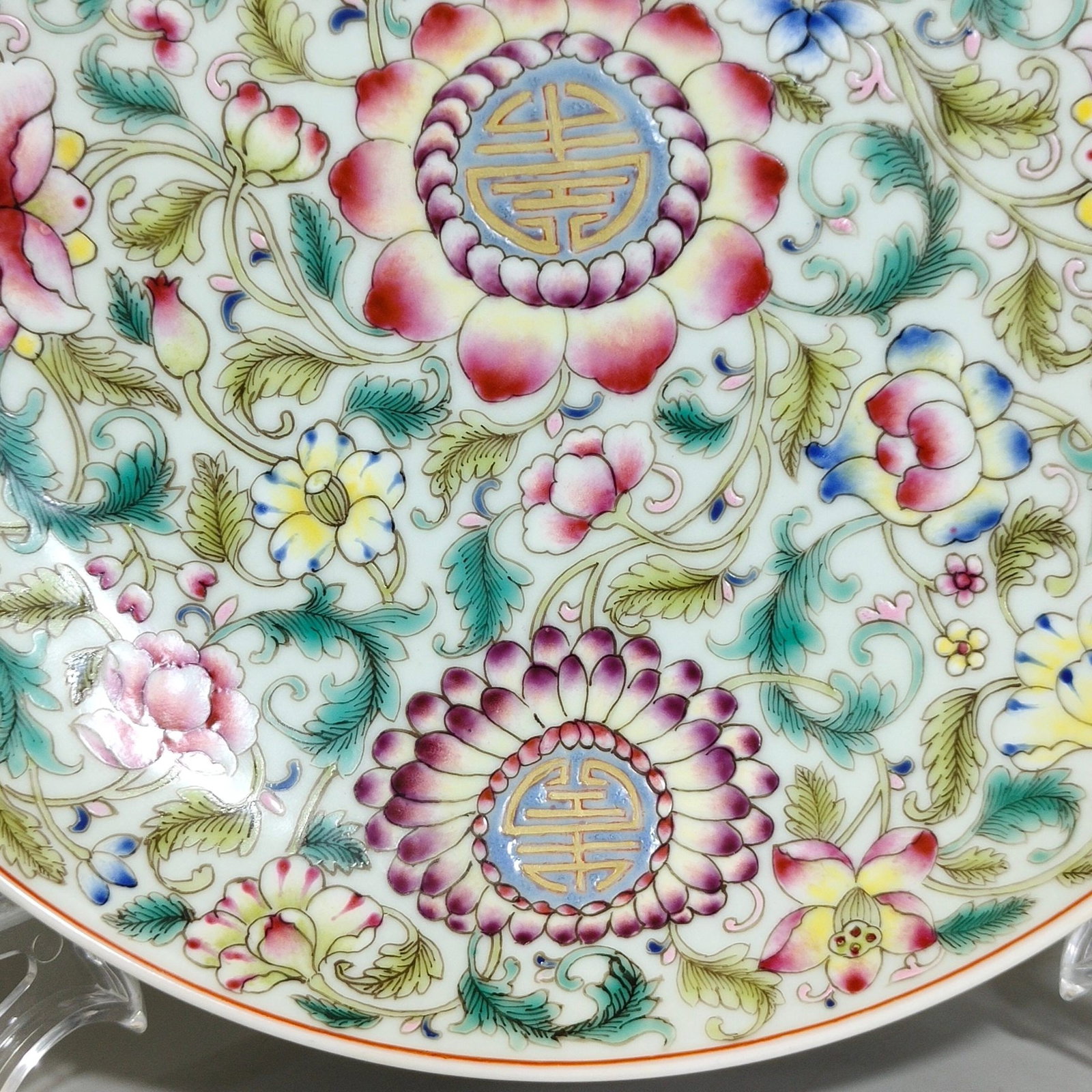 An Exquisite Famille-Rose Flower Pattern Plate - 6
