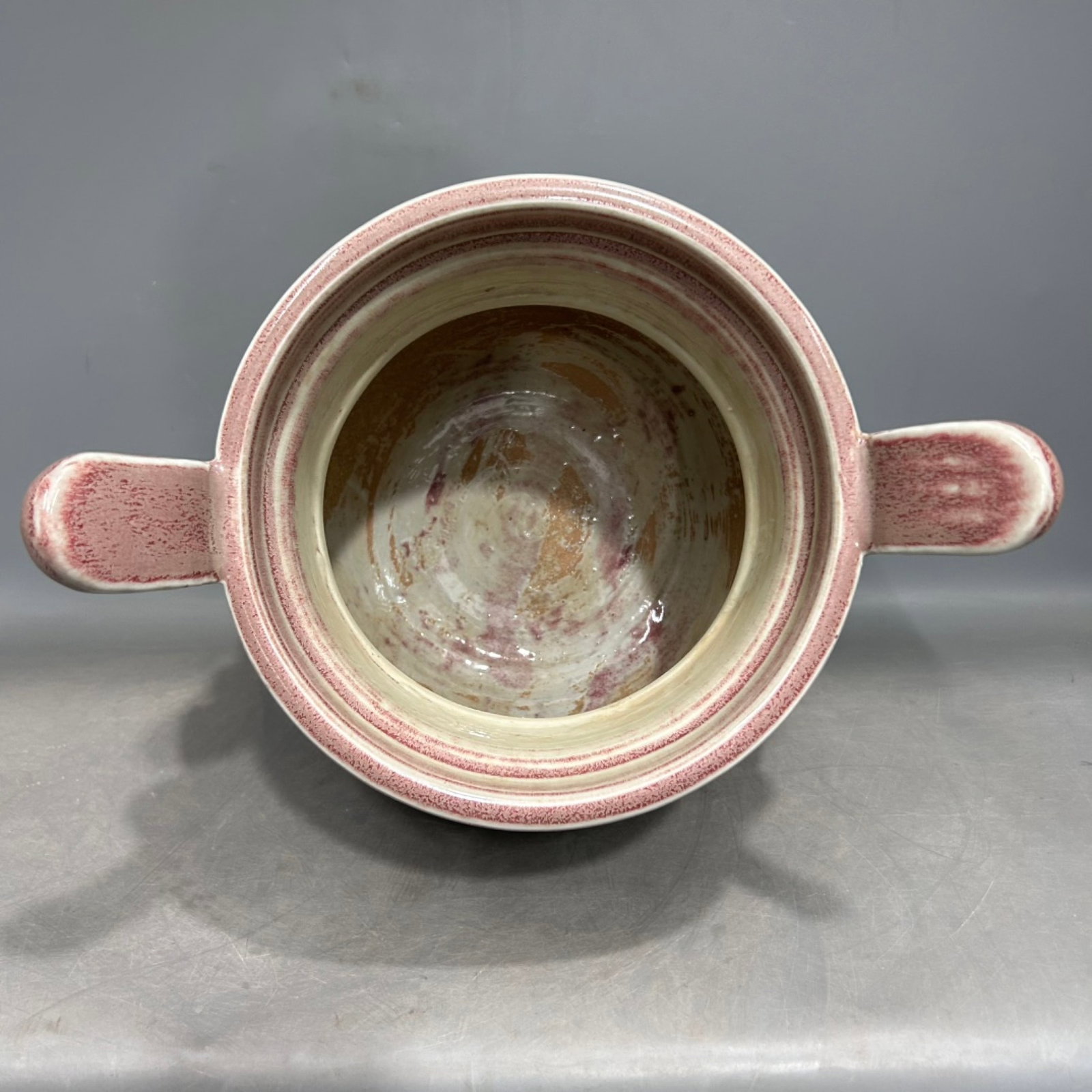 A Rare Underglaze-Red Auspicious Cloud and Dragon Pattern Double-Ears Tripod Censer - 6