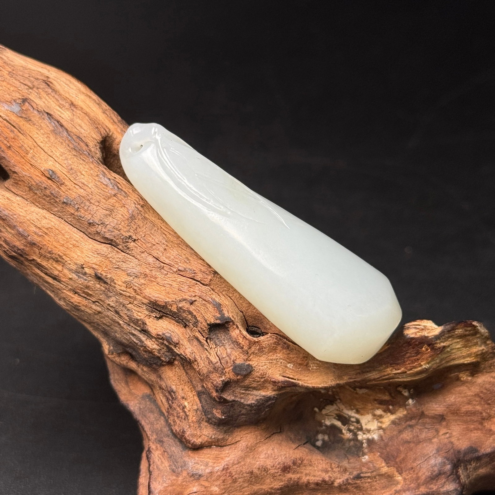 An Exquisite White Jade Bamboo Pattern Pendant - 5