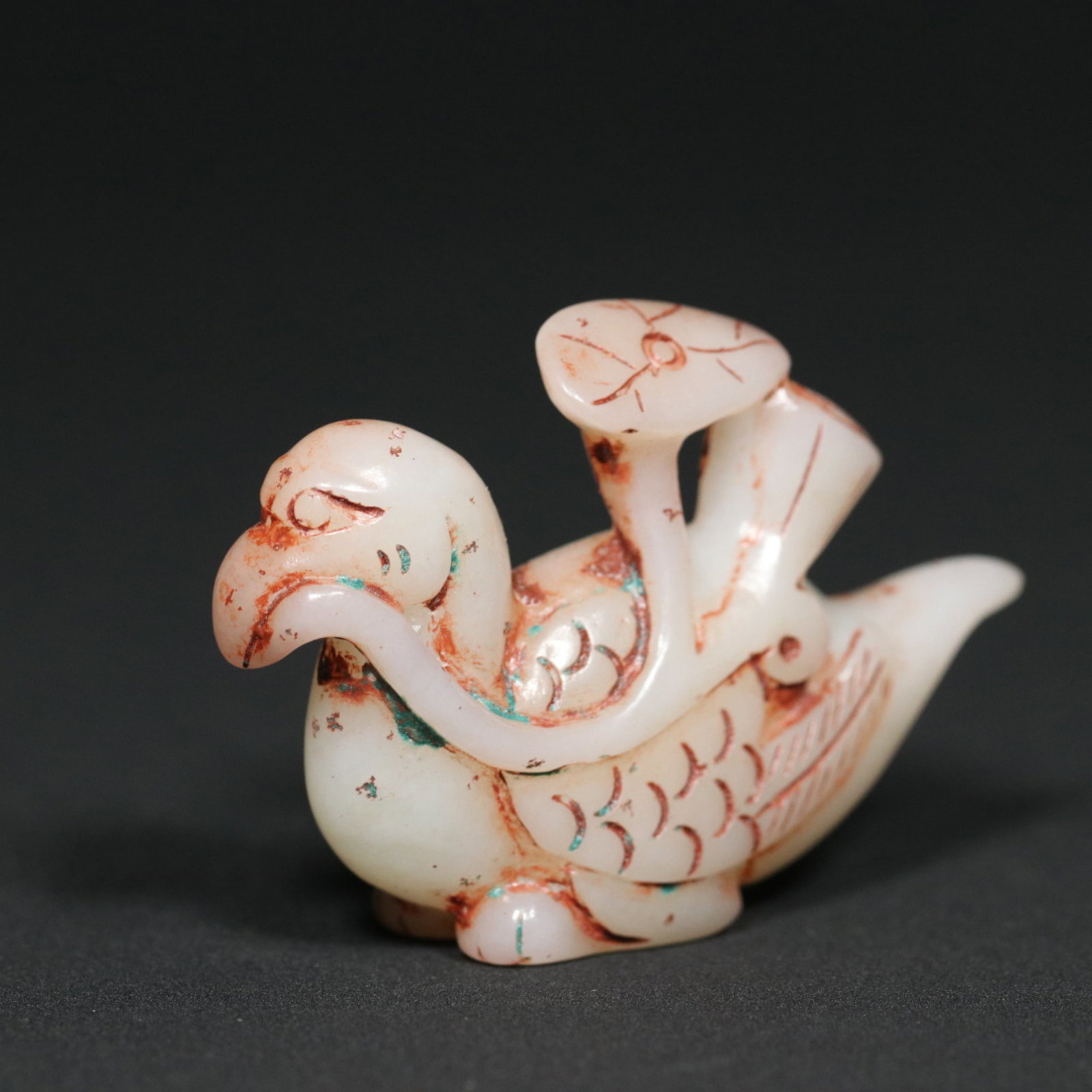 An Exquisite White Jade Goose Pendant - 4