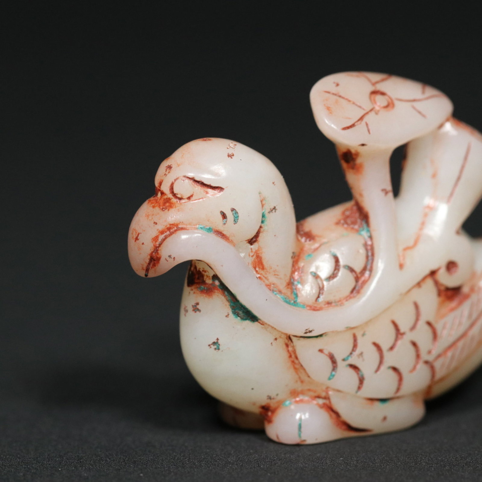 An Exquisite White Jade Goose Pendant - 5