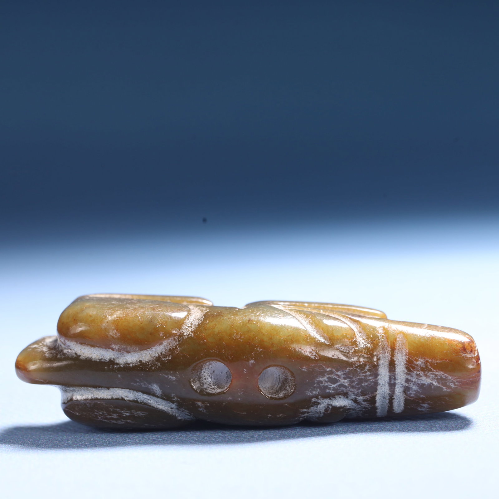 An Archaic Hongshan Culture Greenish Jade Animal Ornament - 6