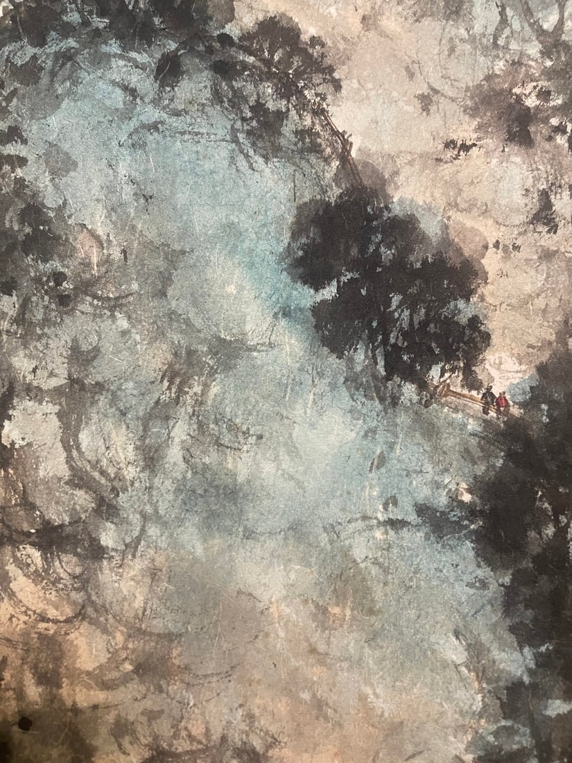 A Chinese Vertical Scroll Ink Painting of Landscape on Paper,Fu Baoshi - 6