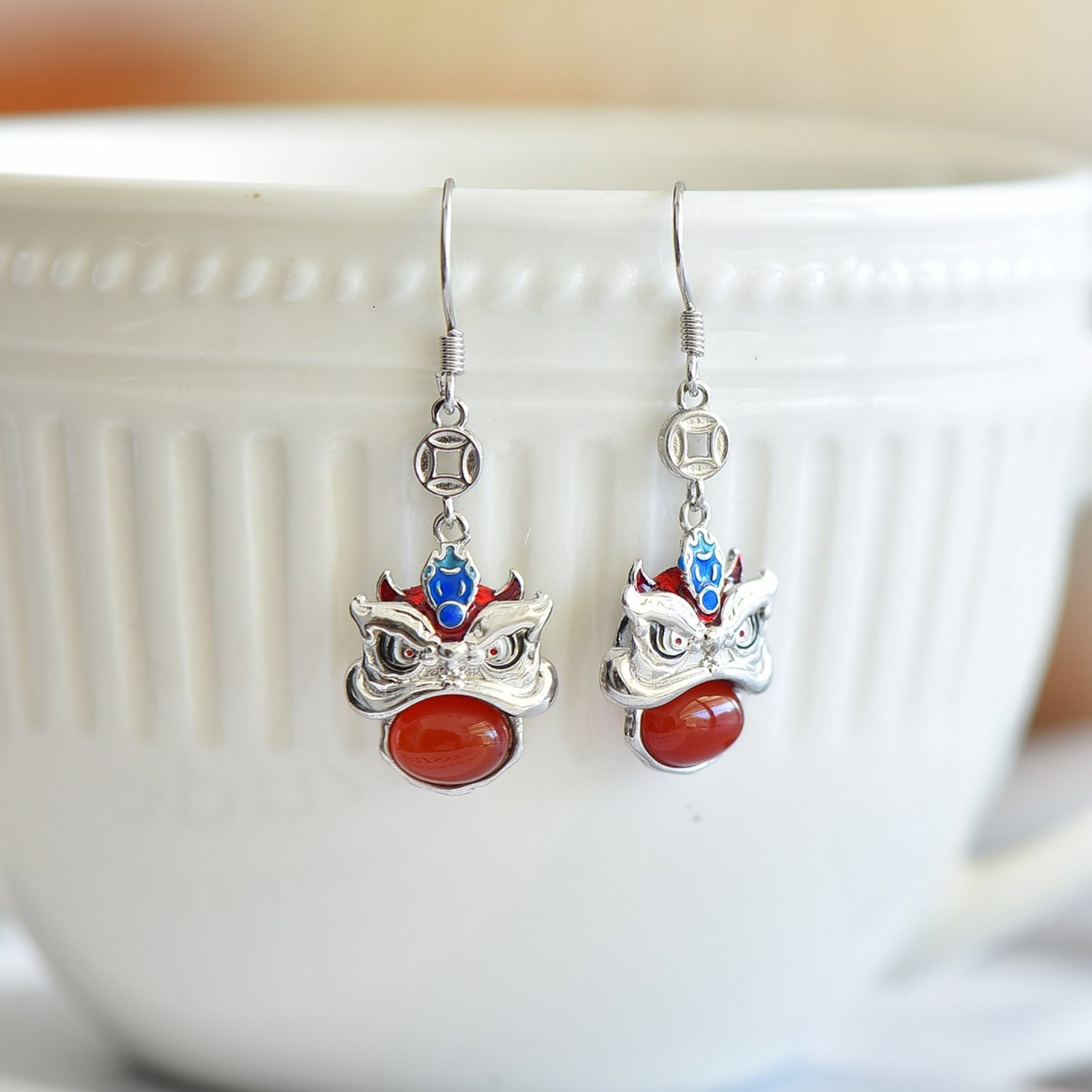 A Set of Fine Sterling Silver Inlaid Agate Jewelrys - 3