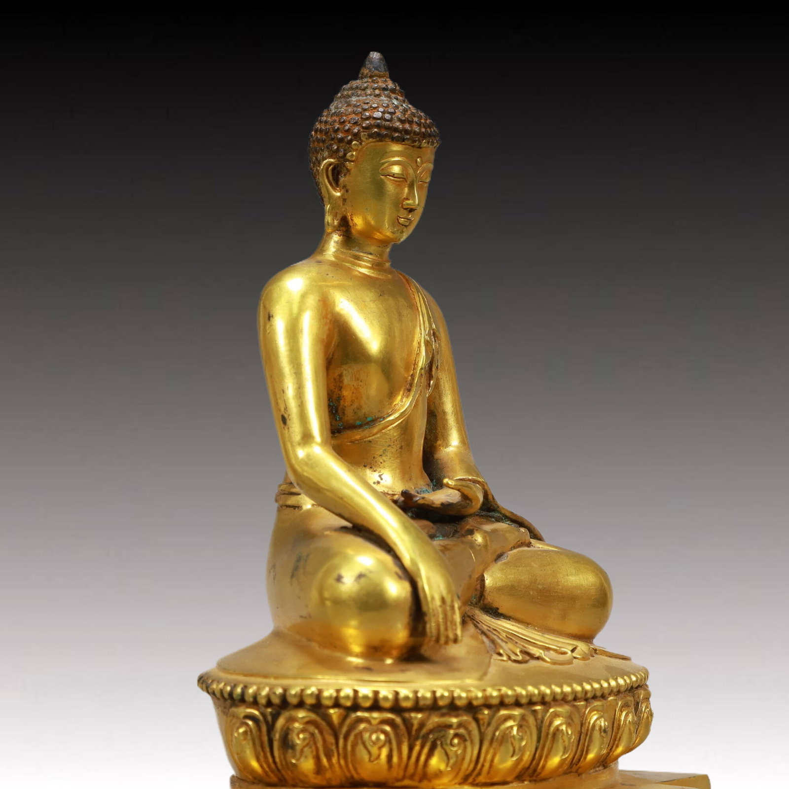 An Excellent Gilt-Bronze Figure Of Buddha Shakyamuni - 7