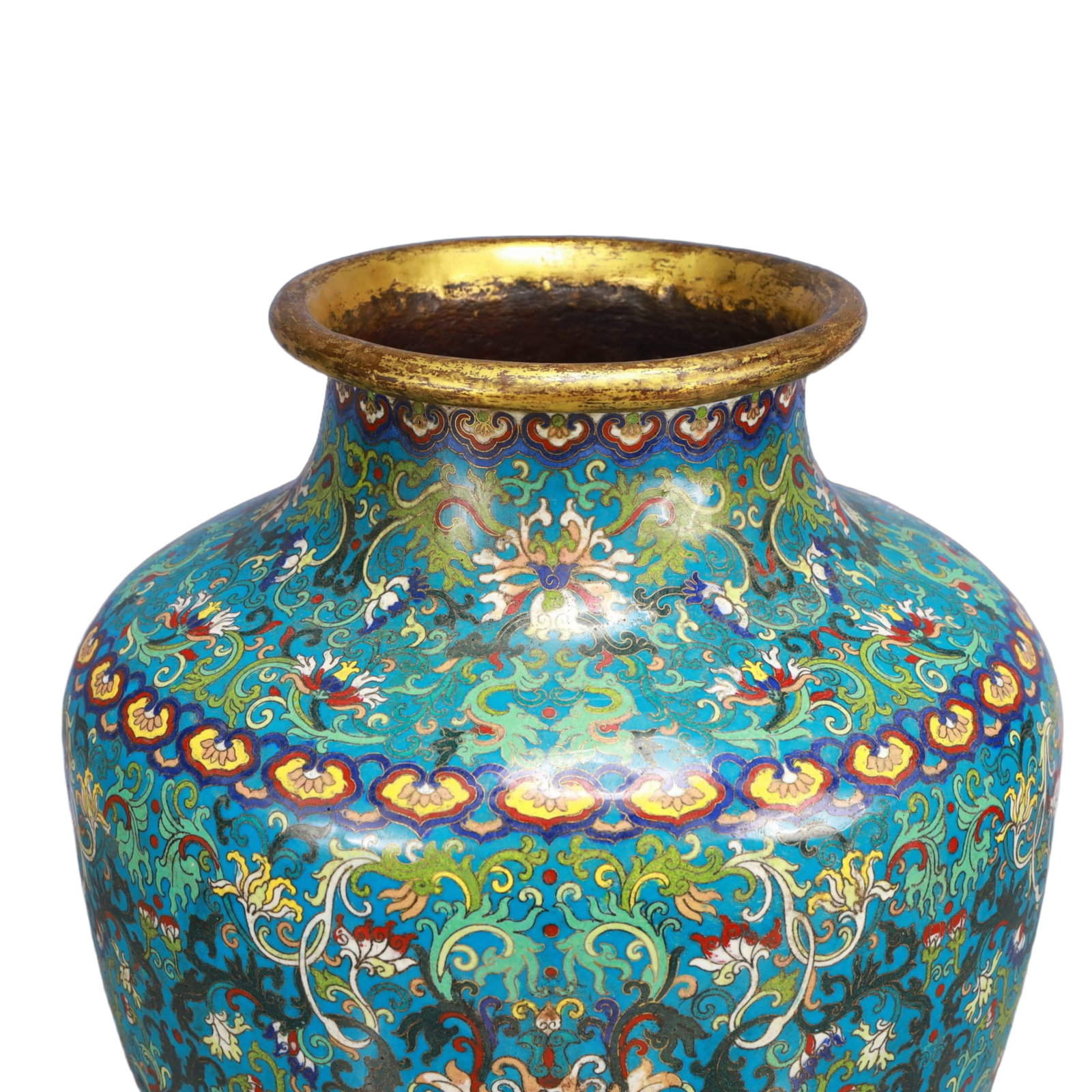 A Huge Cloisonne Lotus and Trigram Pattern Jar - 2