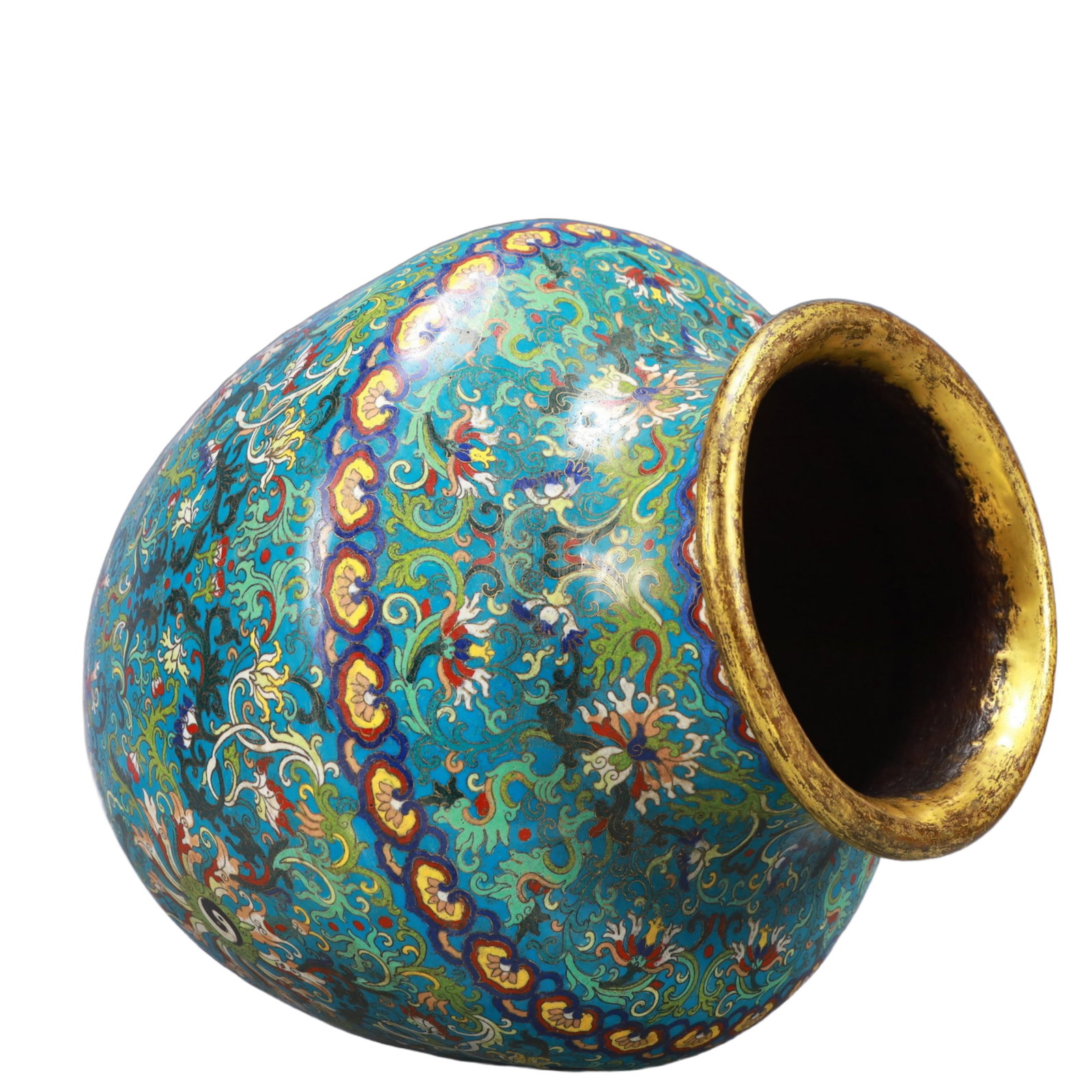 A Huge Cloisonne Lotus and Trigram Pattern Jar - 7