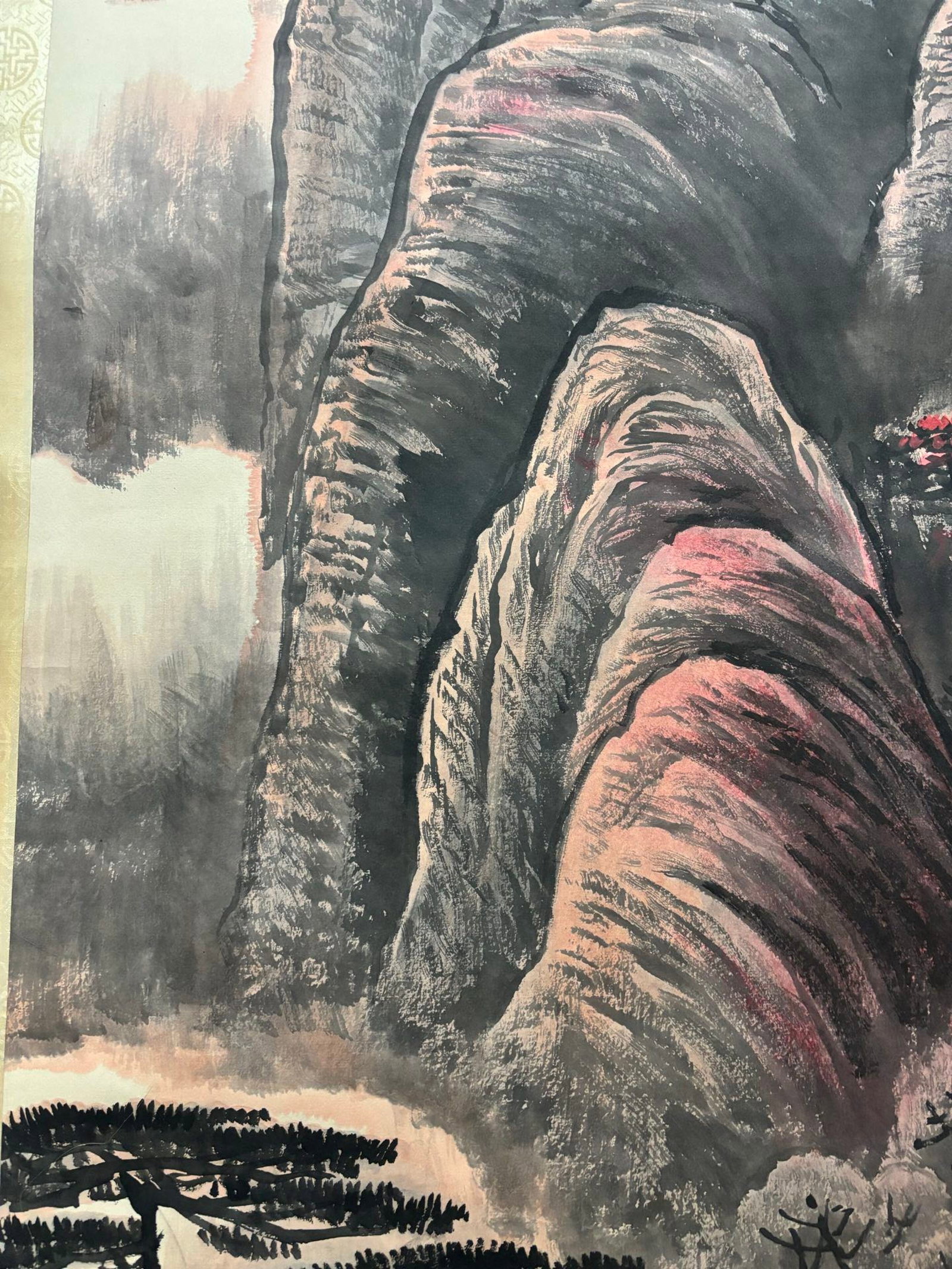 A Chinese Vertical Scroll Ink Painting of Landscape and Figure on Paper,Li Keran - 5