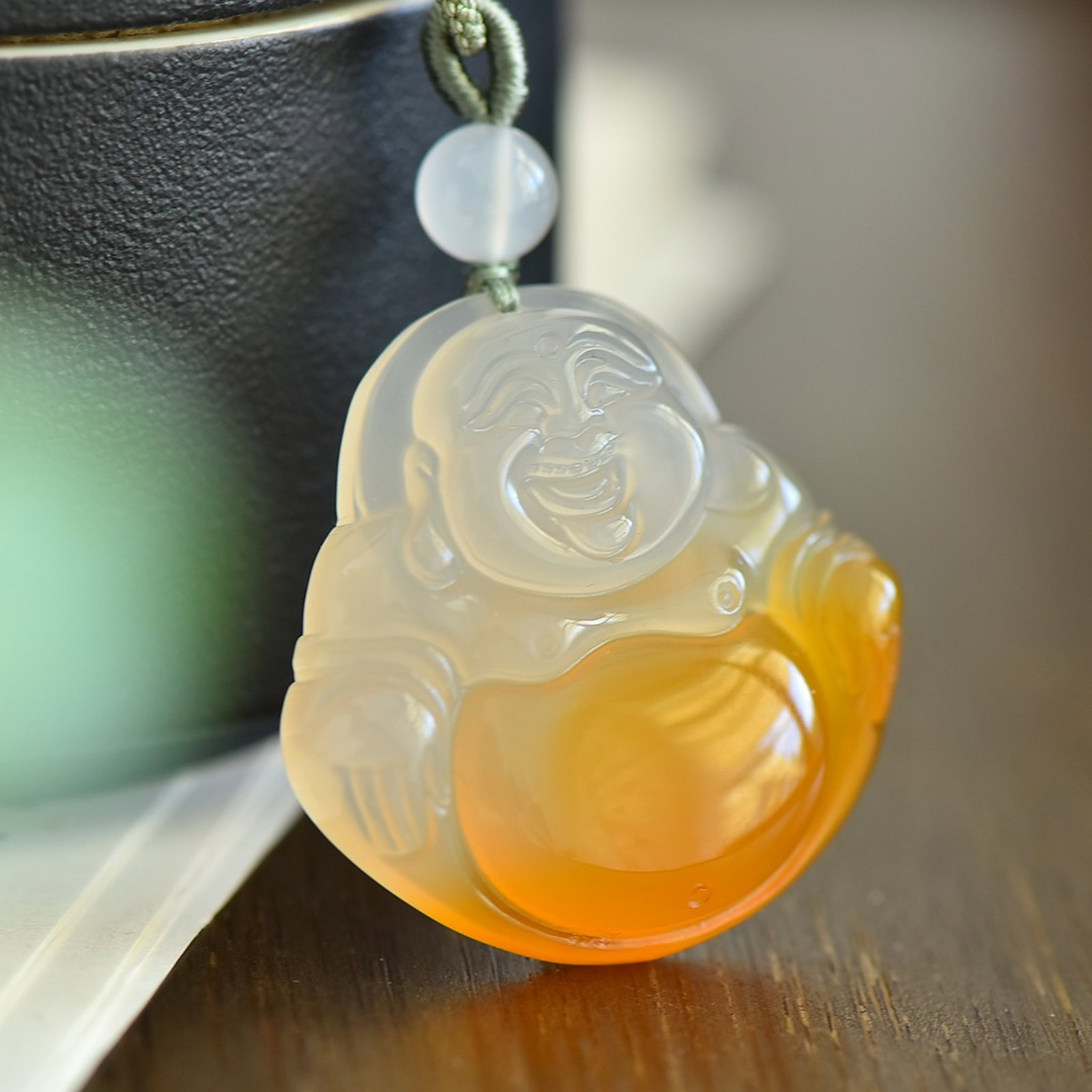 An Exquisite Statue of Maitreya Buddha Pendant - 2