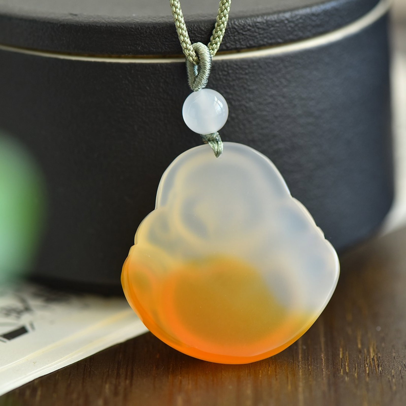 An Exquisite Statue of Maitreya Buddha Pendant - 5