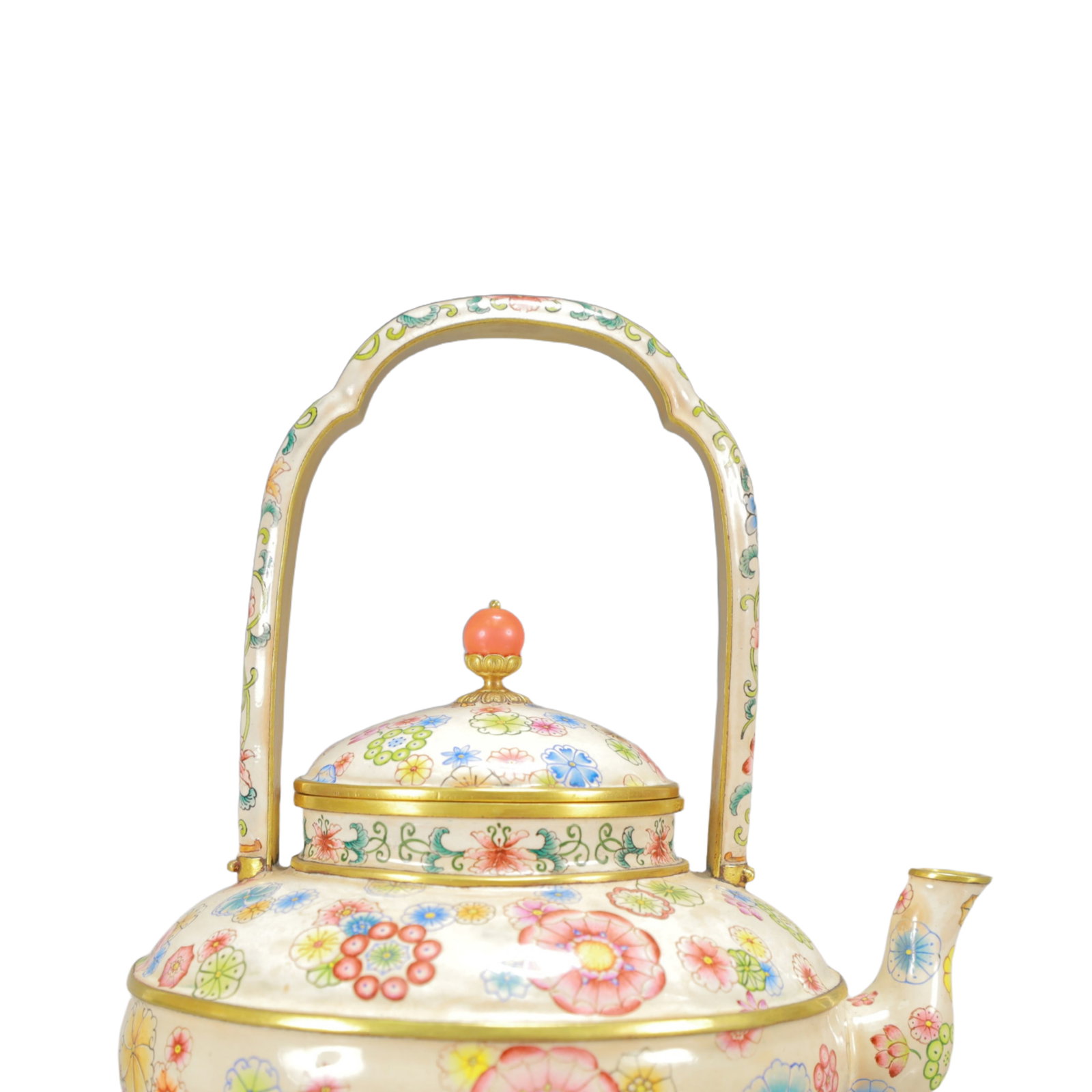 An Exquisite Painted Enamel Flower Pattern Ewer - 2
