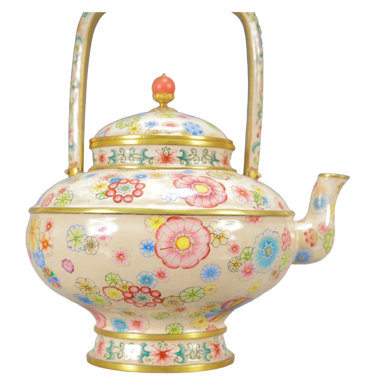 An Exquisite Painted Enamel Flower Pattern Ewer - 3