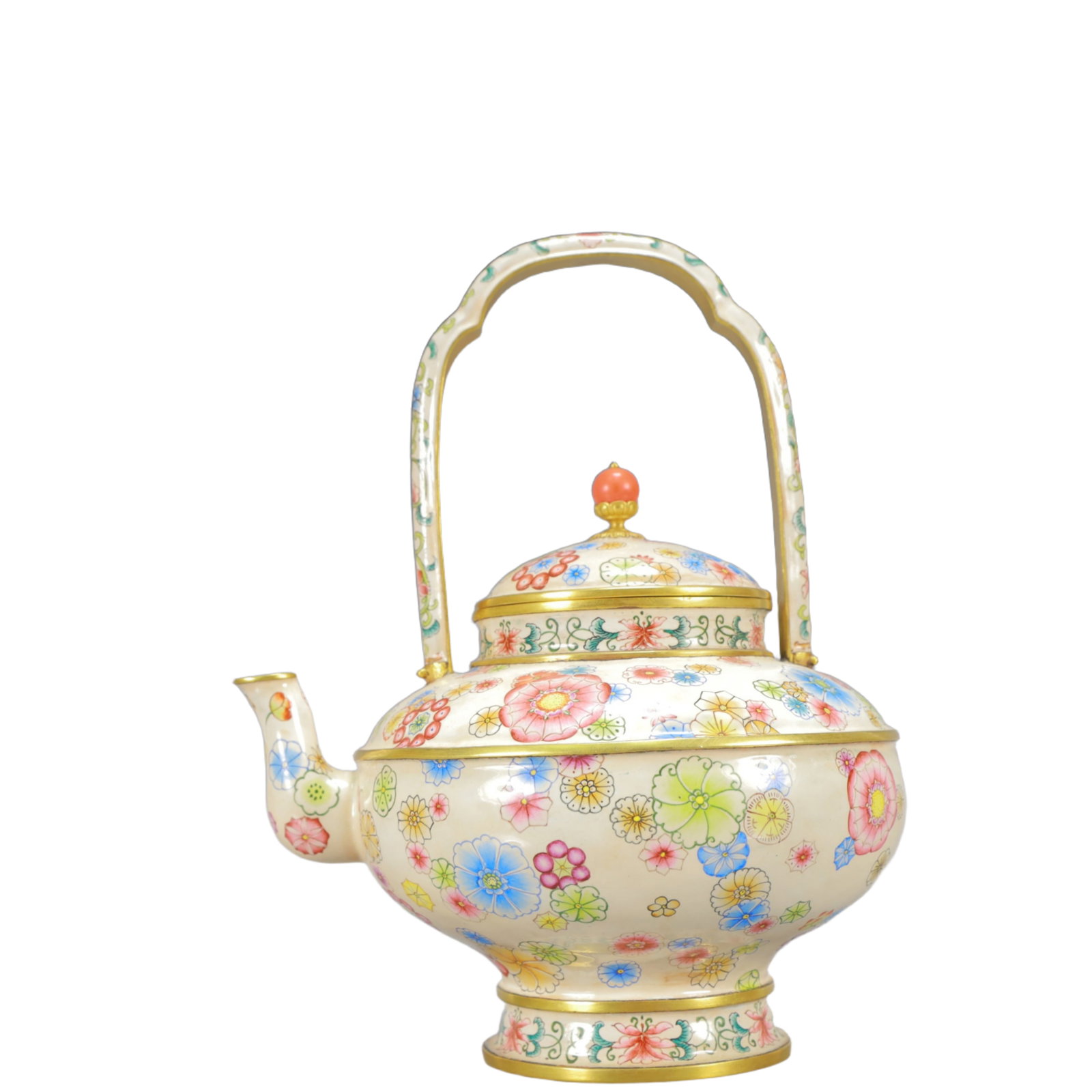 An Exquisite Painted Enamel Flower Pattern Ewer - 7