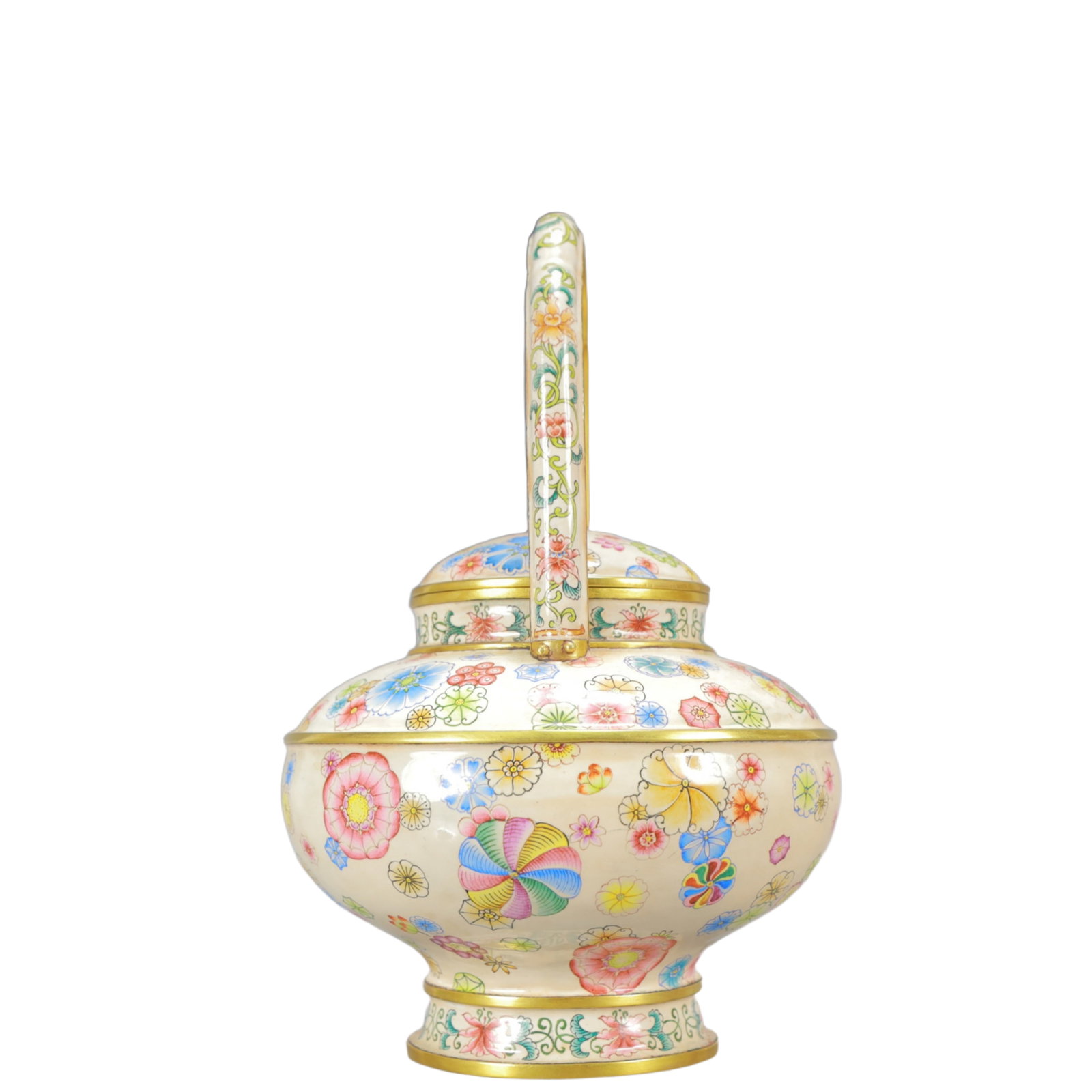 An Exquisite Painted Enamel Flower Pattern Ewer - 8
