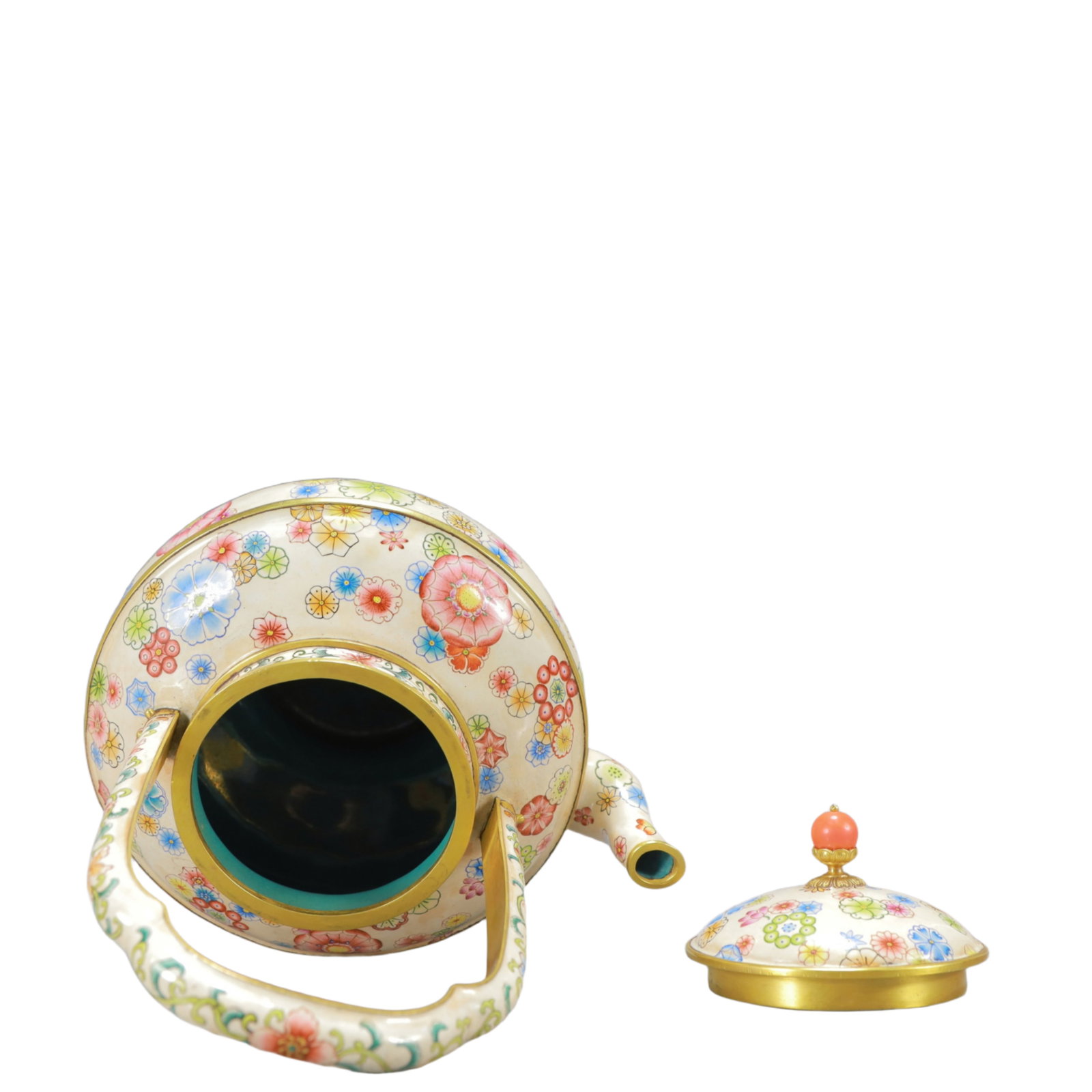 An Exquisite Painted Enamel Flower Pattern Ewer - 9