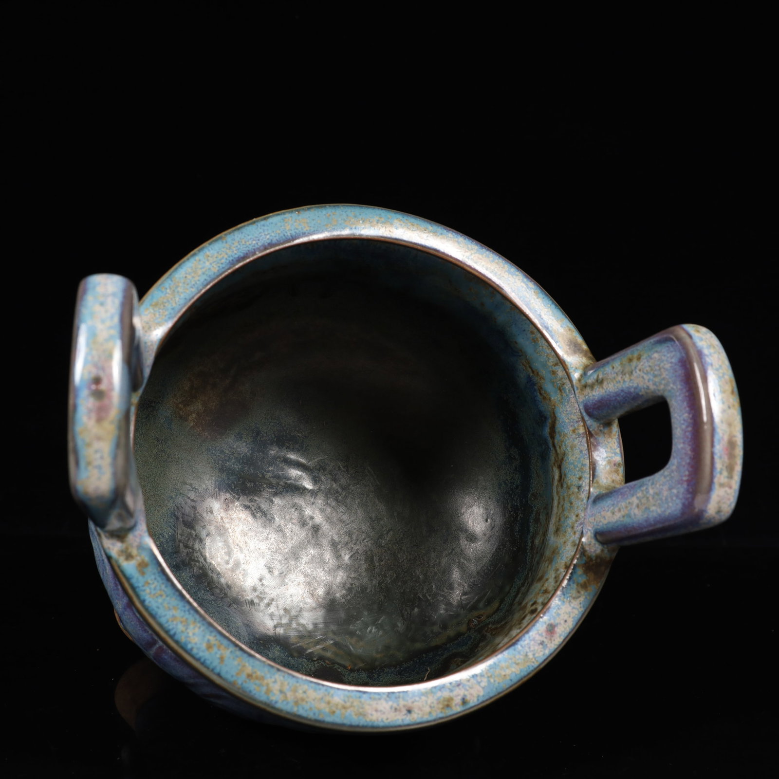 An Exquisite Jun yao Beast-Face Pattern Double-Ears and Tripod Censer - 10