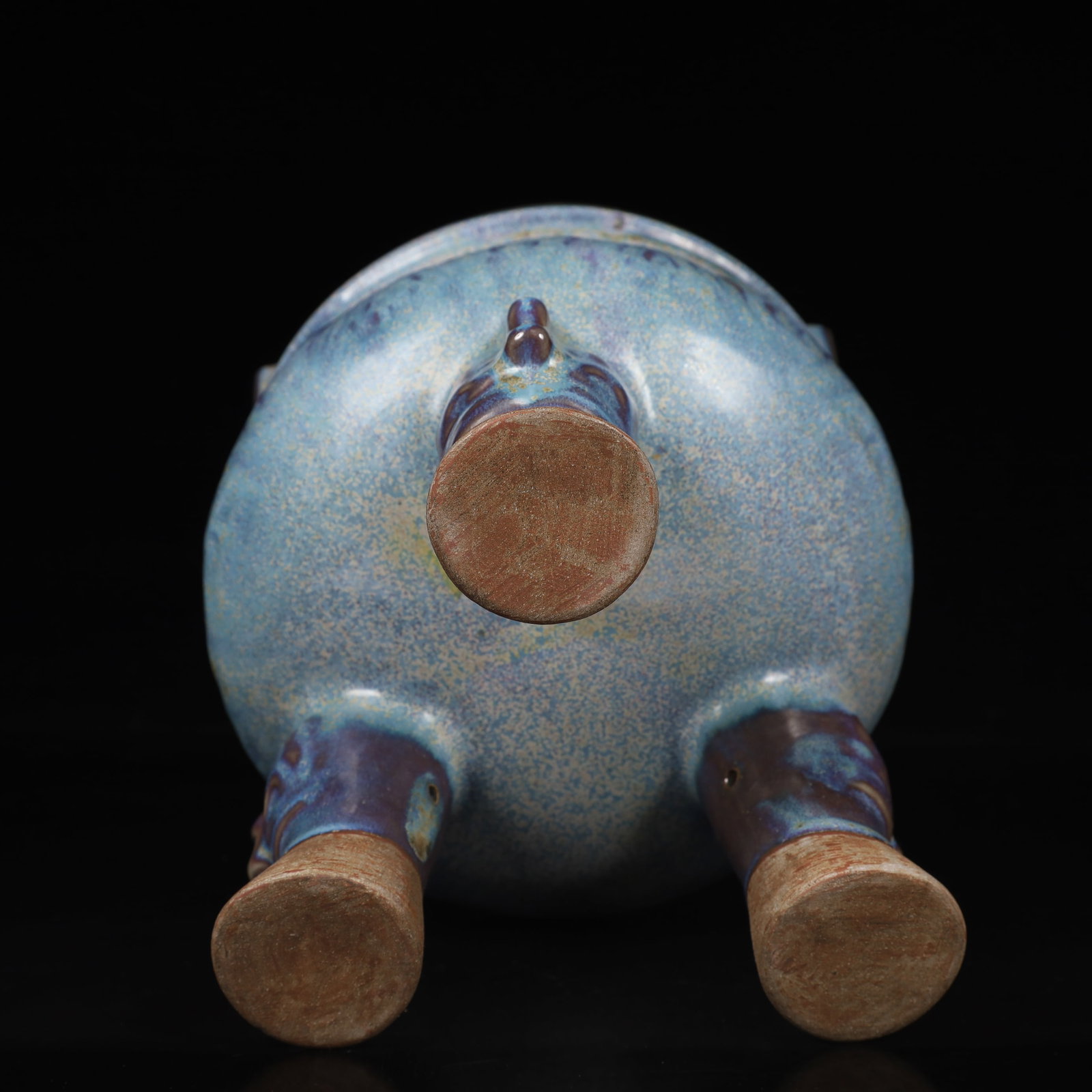 An Exquisite Jun yao Beast-Face Pattern Double-Ears and Tripod Censer - 11