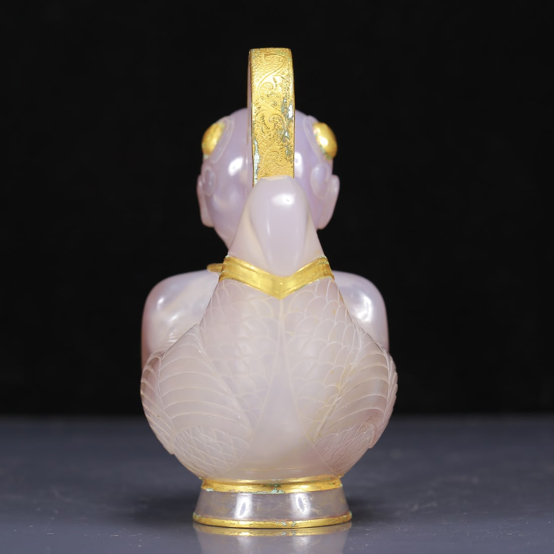 An Exquisite Agate Cover with Gold Figure Pattern Ewer - 6