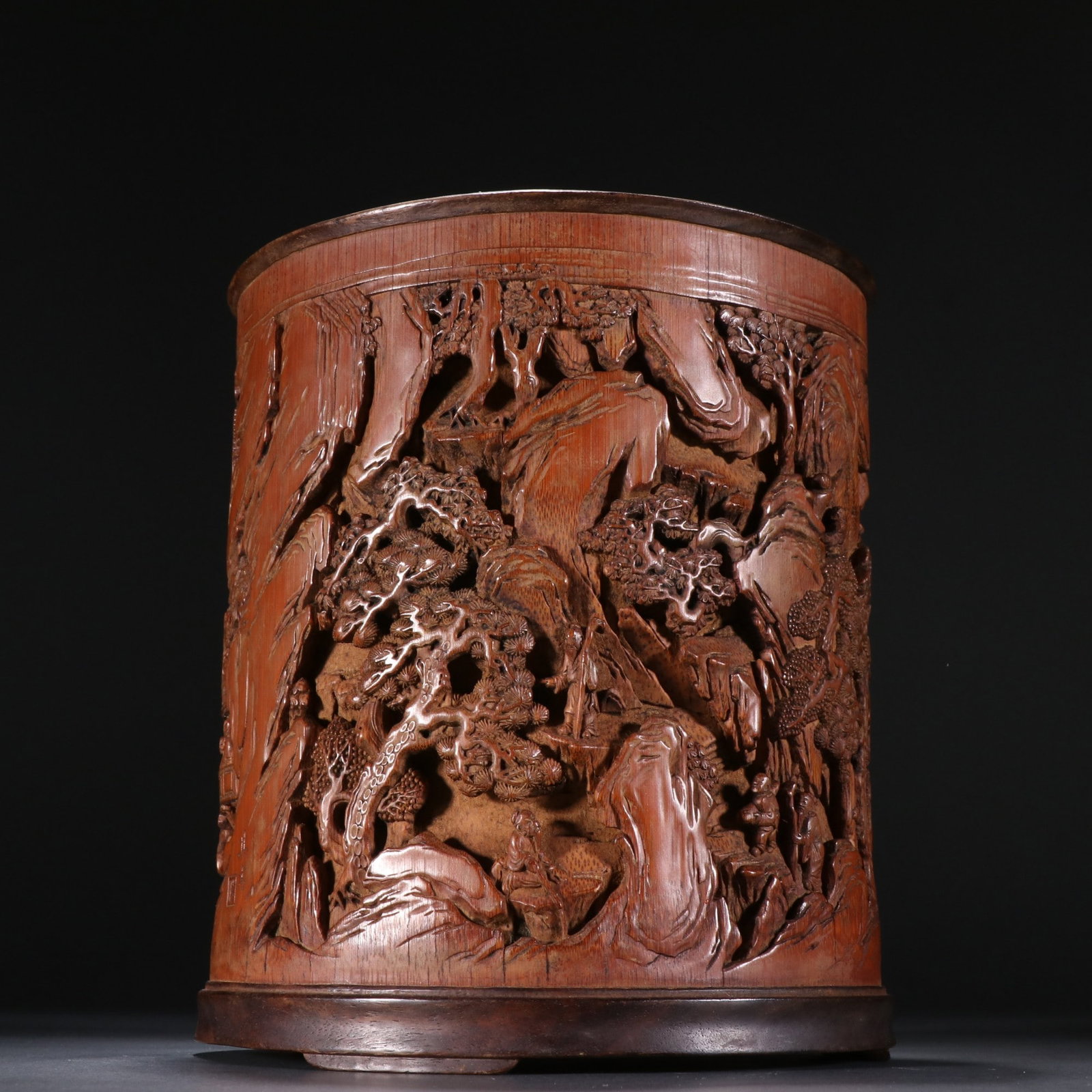 An Exquisite Bamboo Character and Story Pattern Brush Pot - 6
