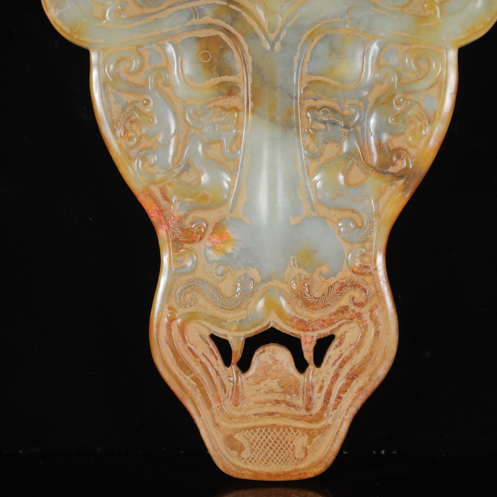 A Exquisite White Jade Dragon and Phoenix Pattern Ornament - 4