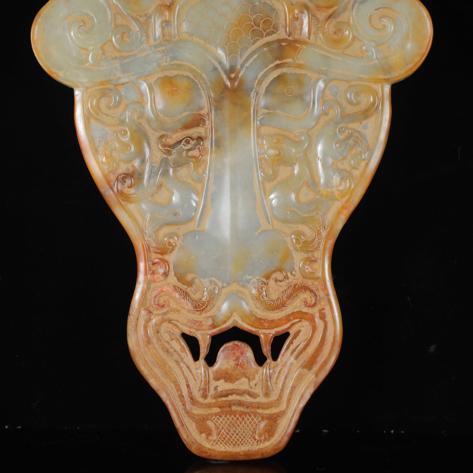 A Exquisite White Jade Dragon and Phoenix Pattern Ornament - 7