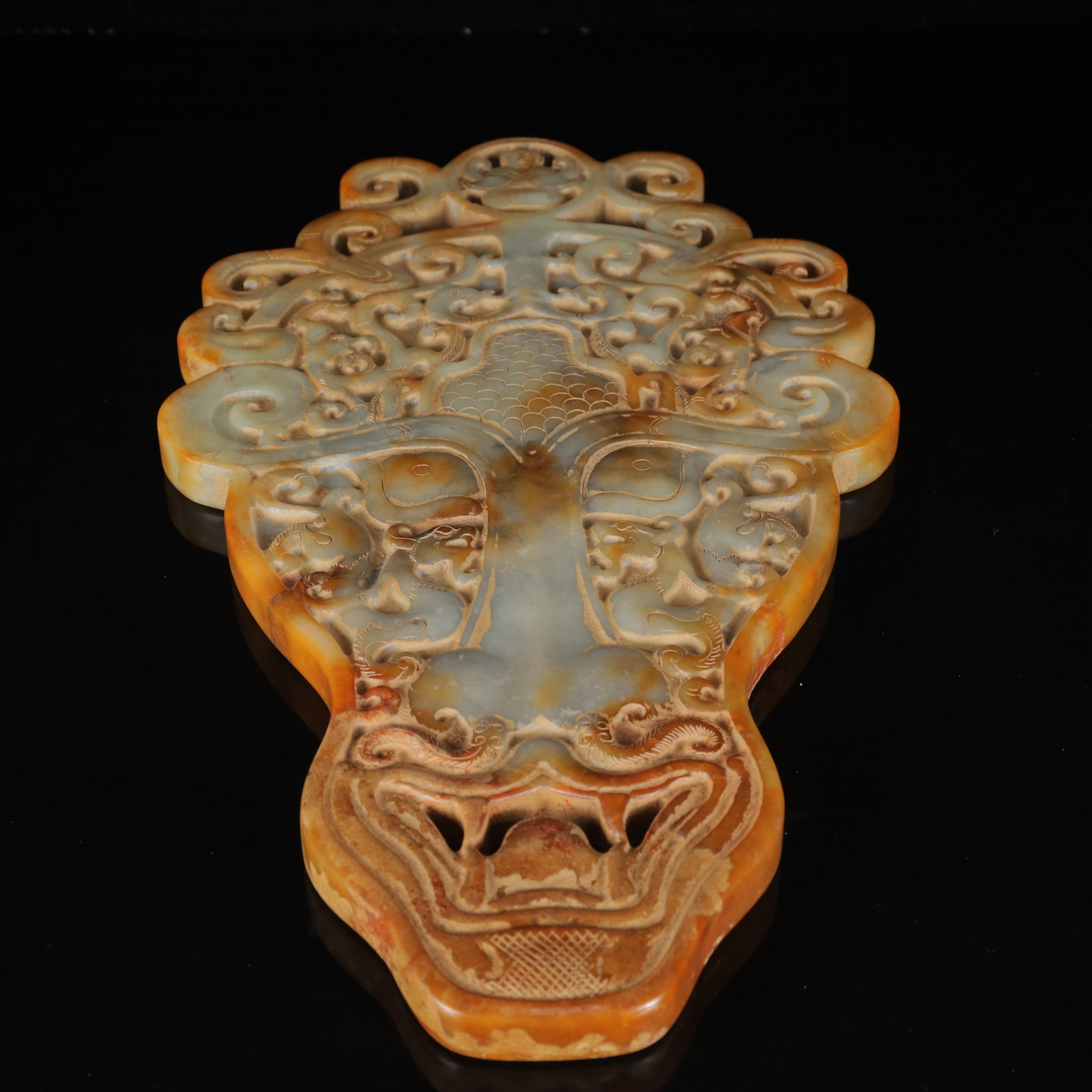 A Exquisite White Jade Dragon and Phoenix Pattern Ornament - 8