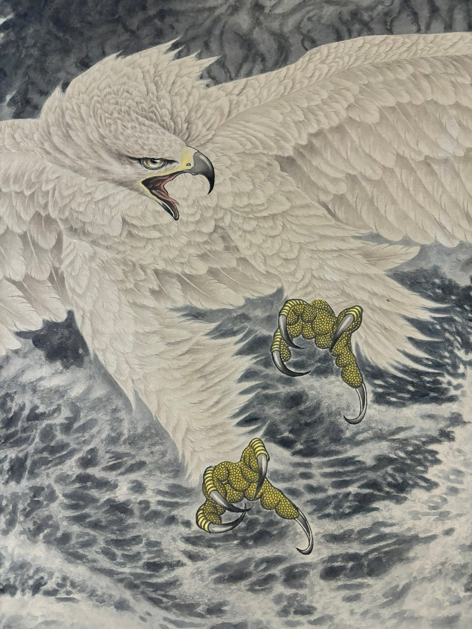 A Chinese Ink Painting of Eagle on Paper,Zhang Daqian - 8