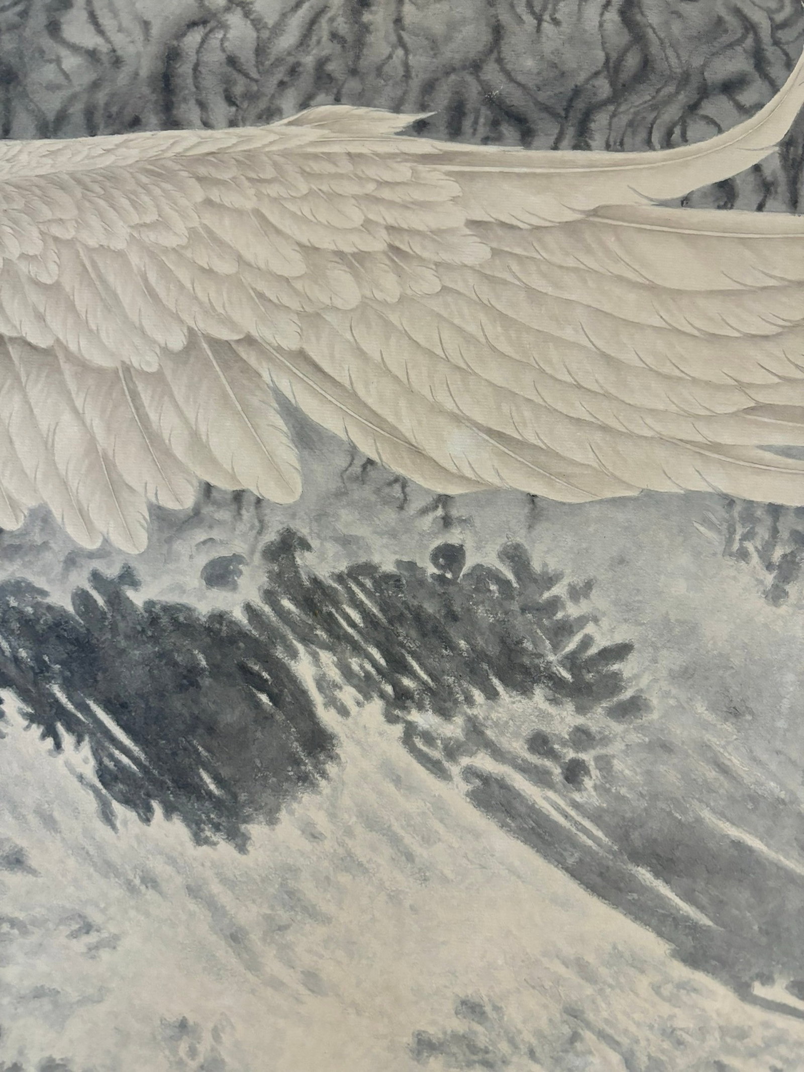 A Chinese Ink Painting of Eagle on Paper,Zhang Daqian - 9