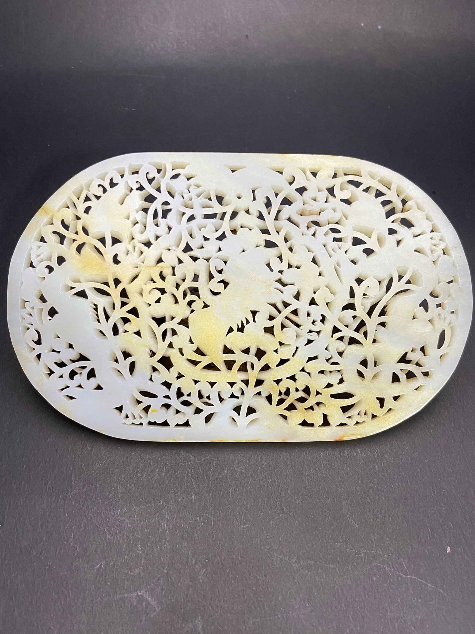 An Exquisite White Jade Crane Dragon Pattern Ornament - 4