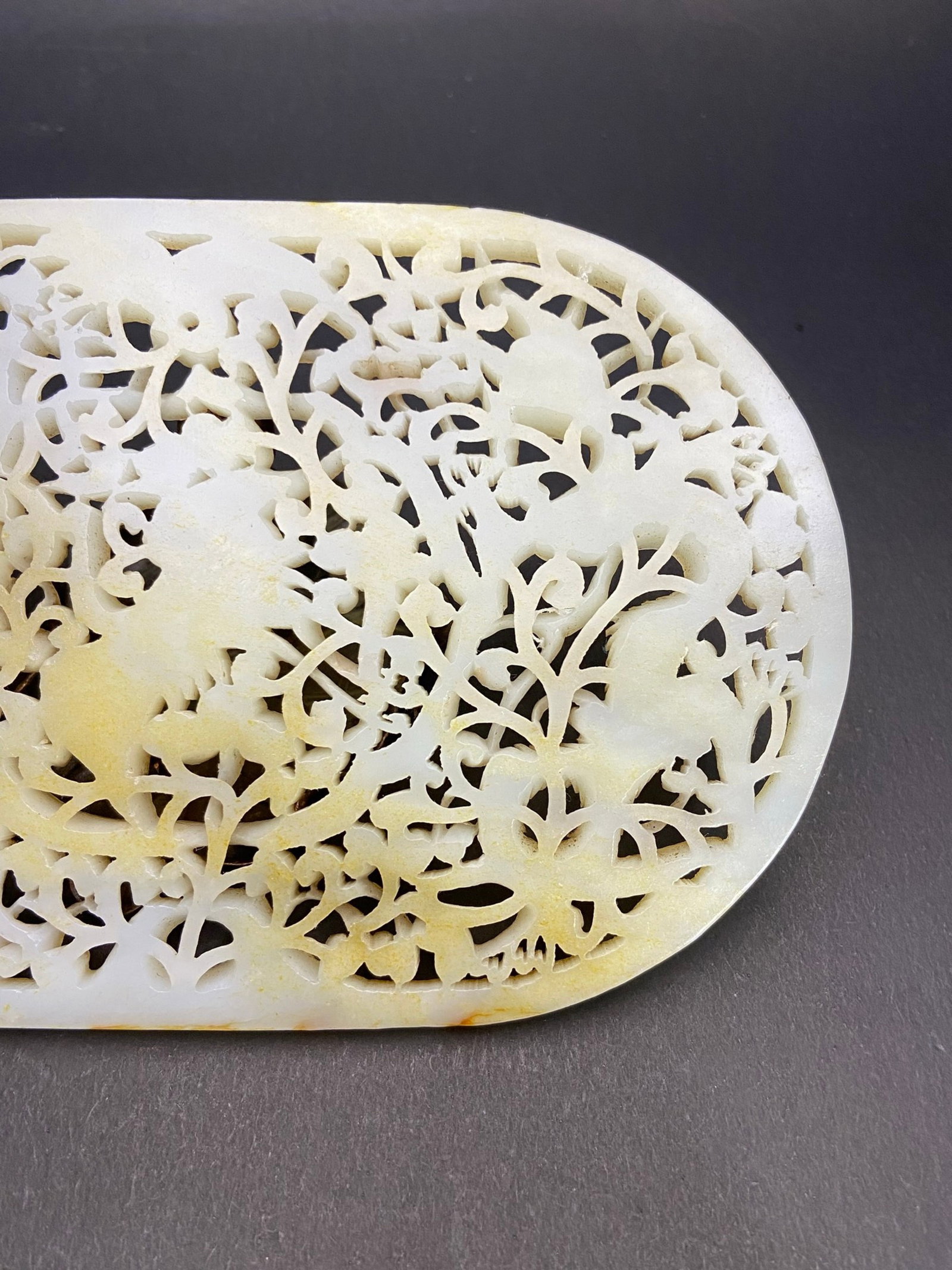 An Exquisite White Jade Crane Dragon Pattern Ornament - 5