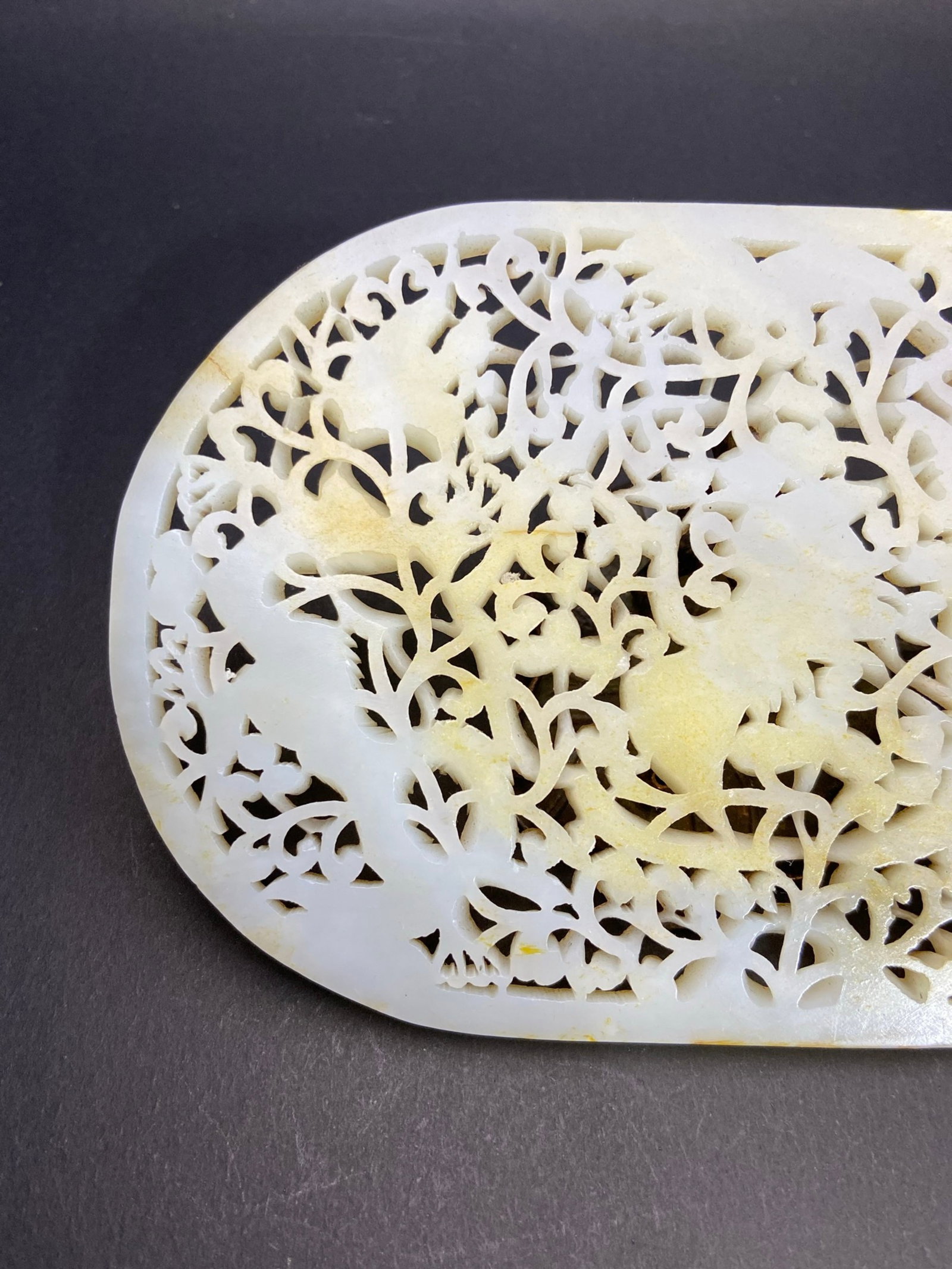 An Exquisite White Jade Crane Dragon Pattern Ornament - 6