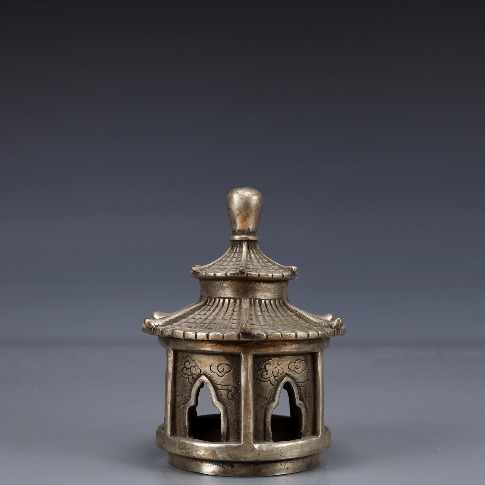 An Exquisite Silver-Plated Bronze Double-Ears and Tripod Censer - 11