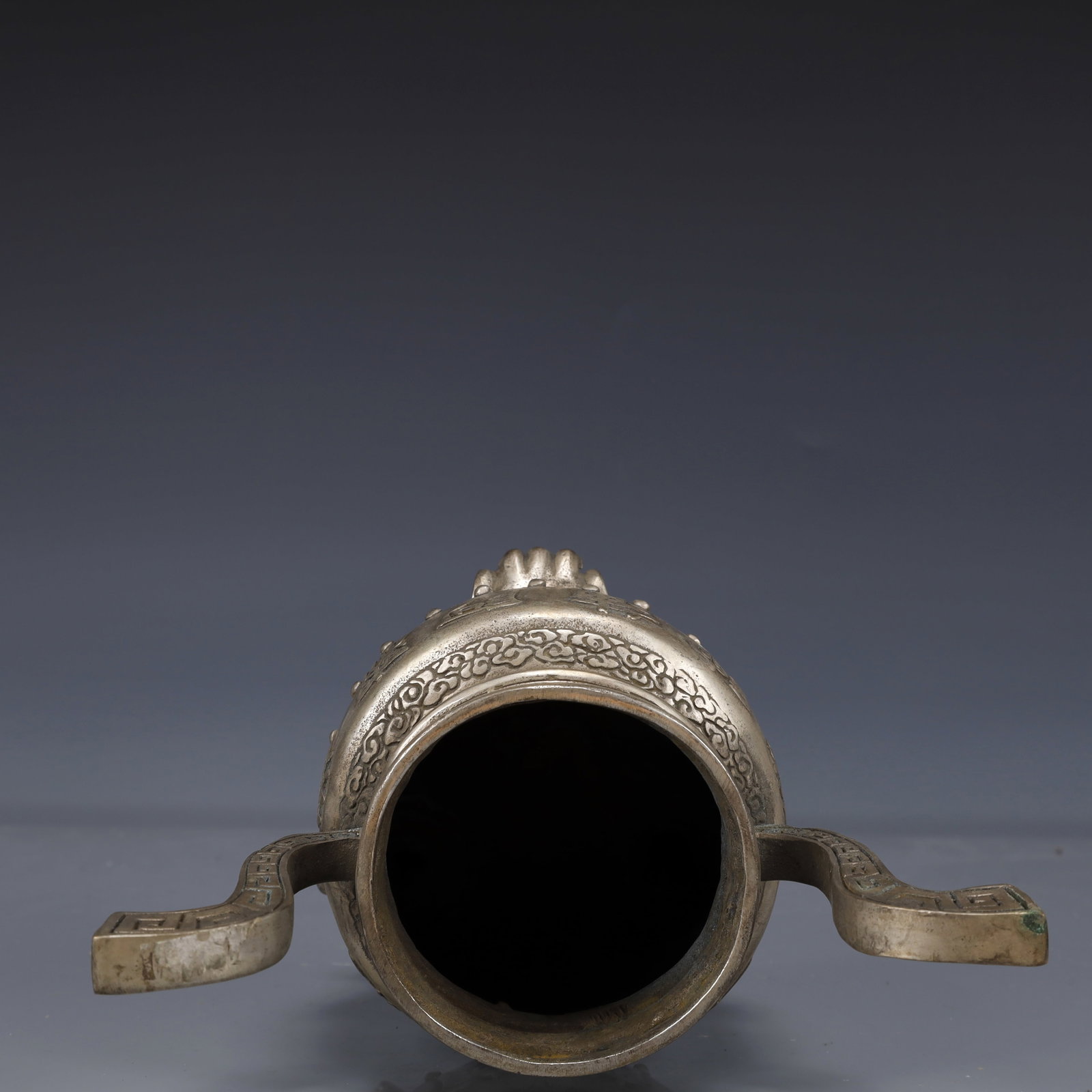An Exquisite Silver-Plated Bronze Double-Ears and Tripod Censer - 12