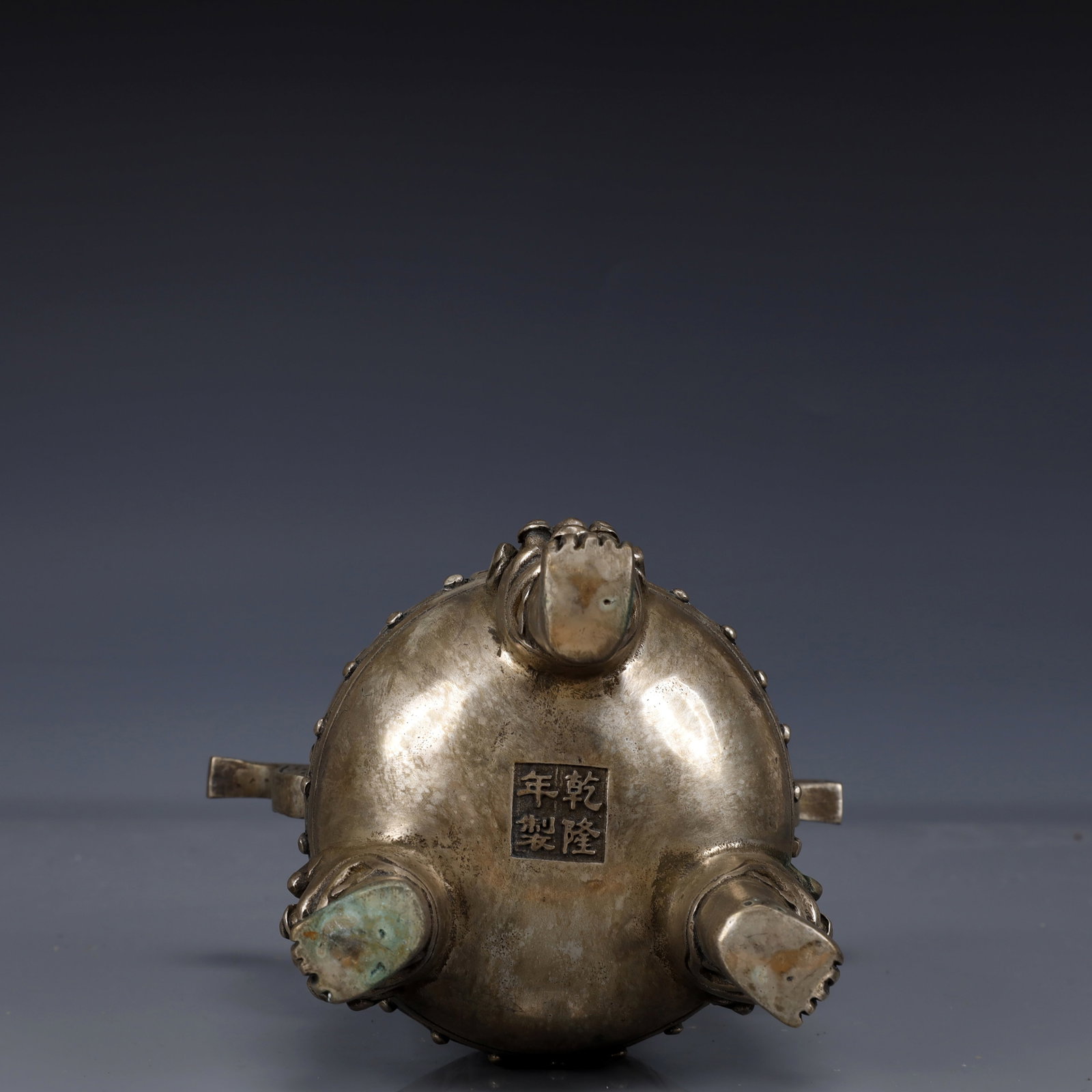 An Exquisite Silver-Plated Bronze Double-Ears and Tripod Censer - 13