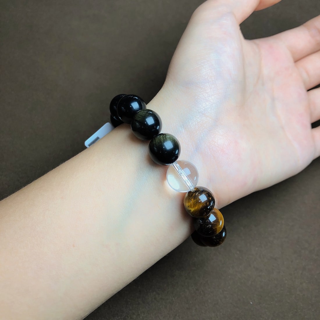 An Exquisite Crystal Gold Obsidian Bracelets - 6