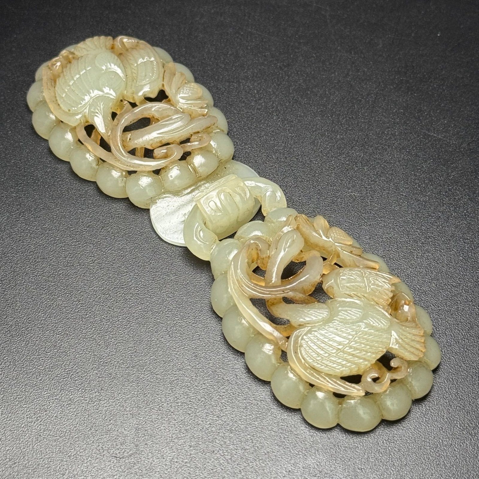 A Pair of Exquisite White Jade Crane Pattern Pendants: Estimated Value:1400-2800 A Pair of Exquisite White Jade Crane Pattern Pendants,Qing Dynasty,China,Size:133mmx43mmx12mm,Weight:66g