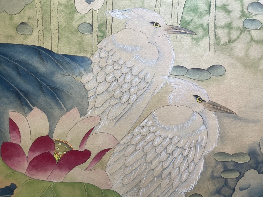 A Chinese Ink Painting of Flower and Bird on Paper,Yu Feian - 3